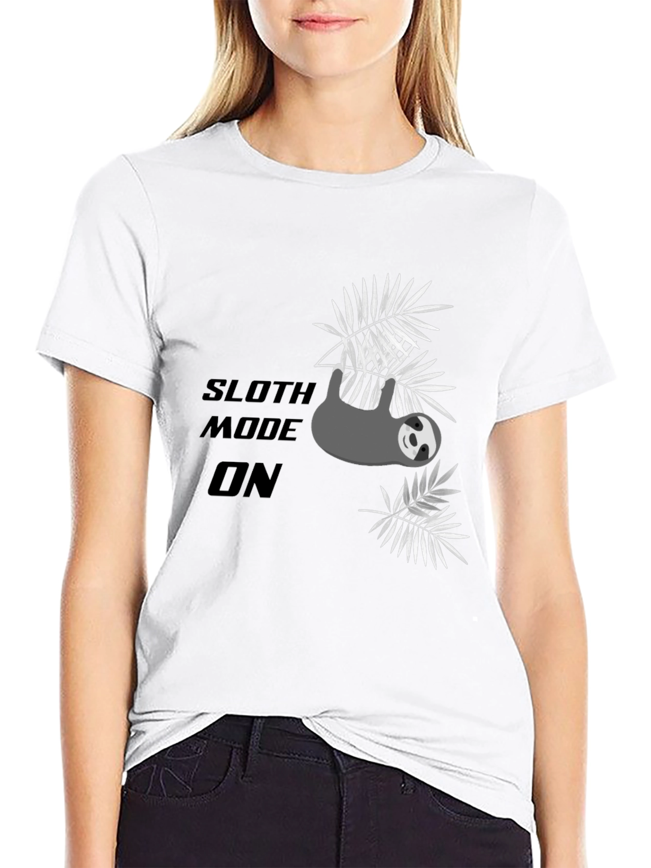 Sloth Mode On Black T-Shirt