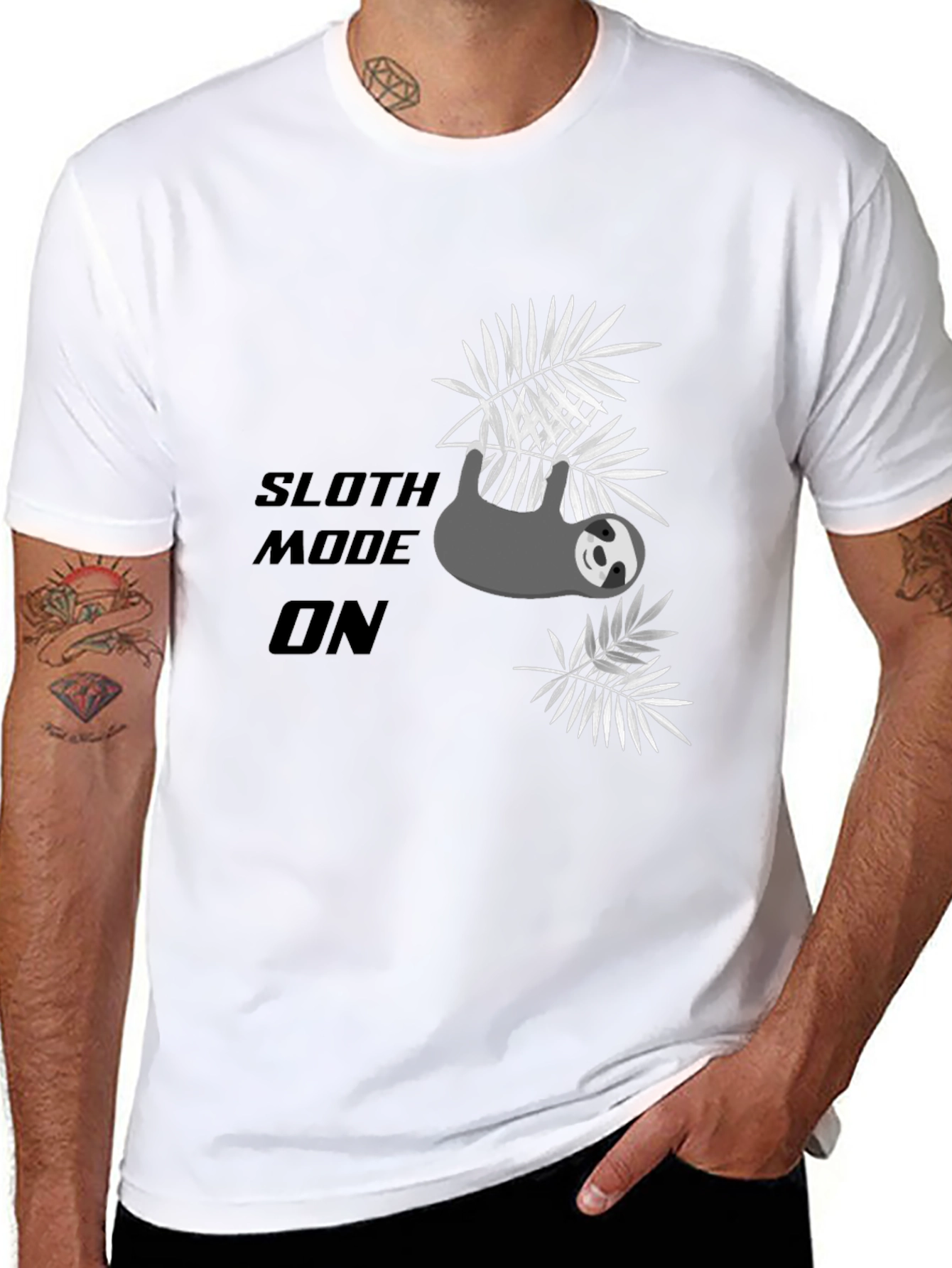 Sloth Mode On Black T-Shirt