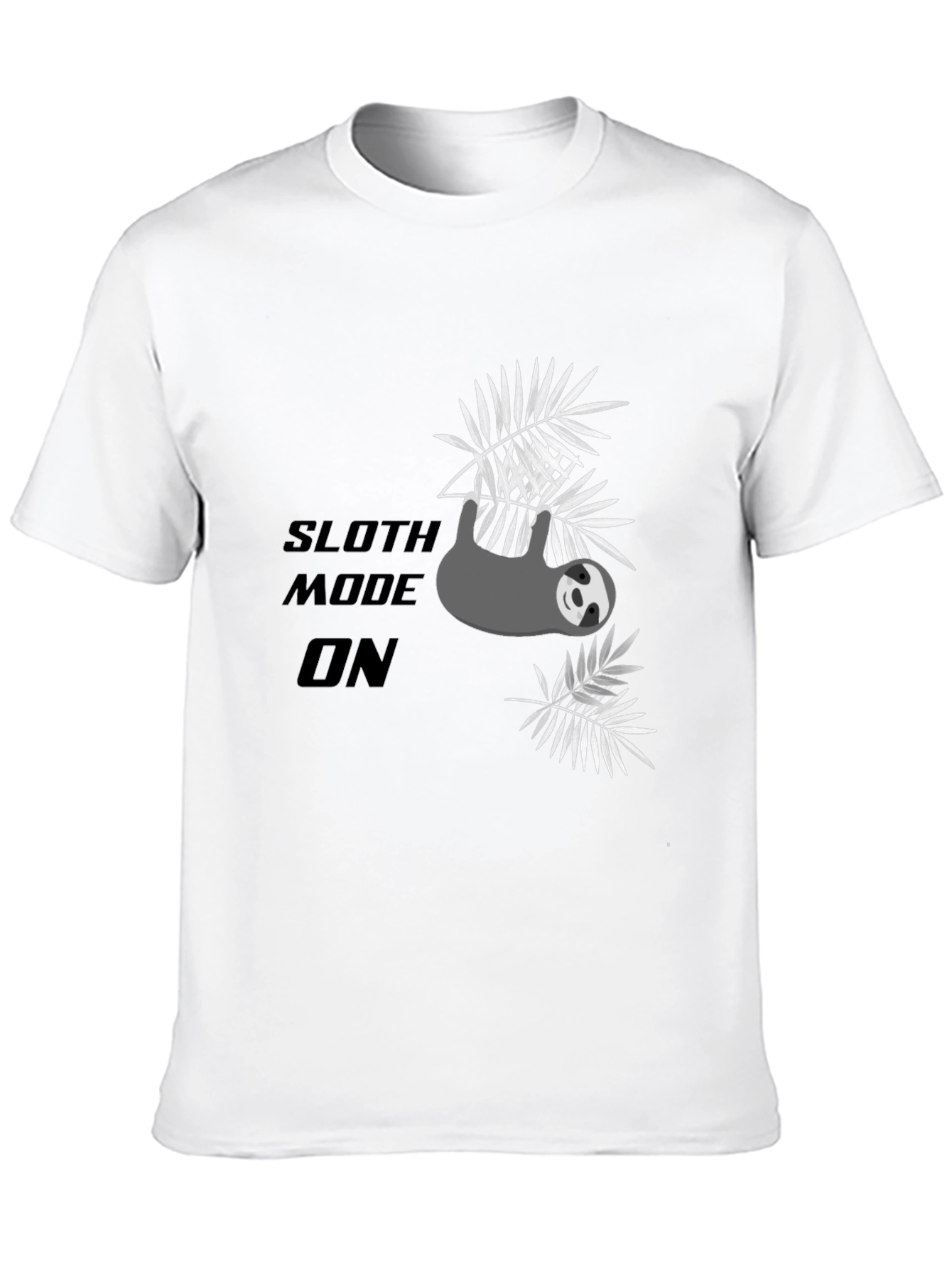 Sloth Mode On Black T-Shirt