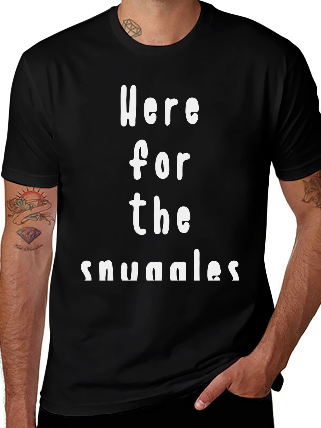 Here For The Snuggles Graphic T-Shirt