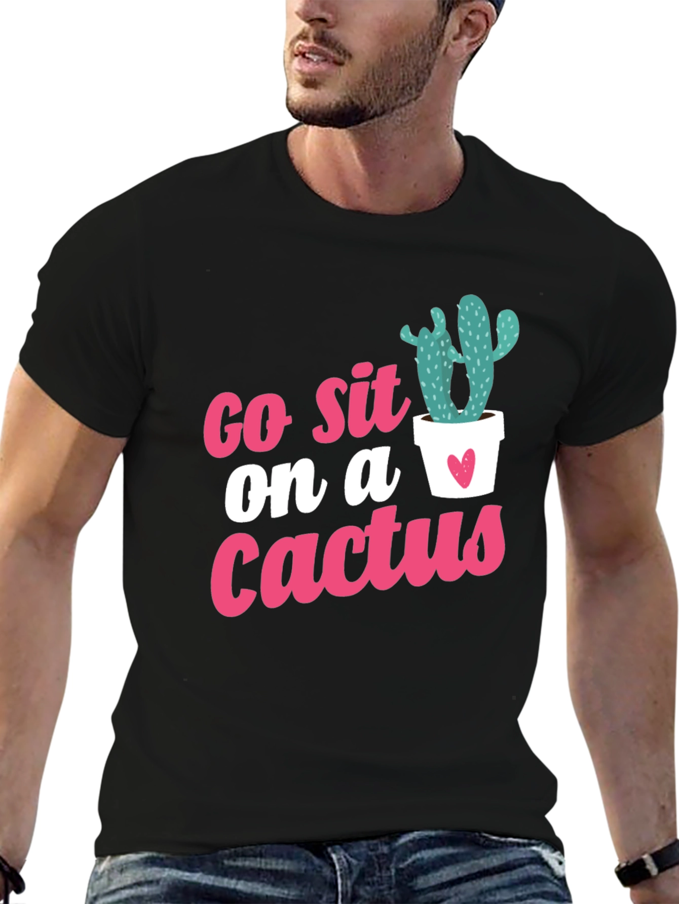 Go Sit on a Cactus Graphic Tee