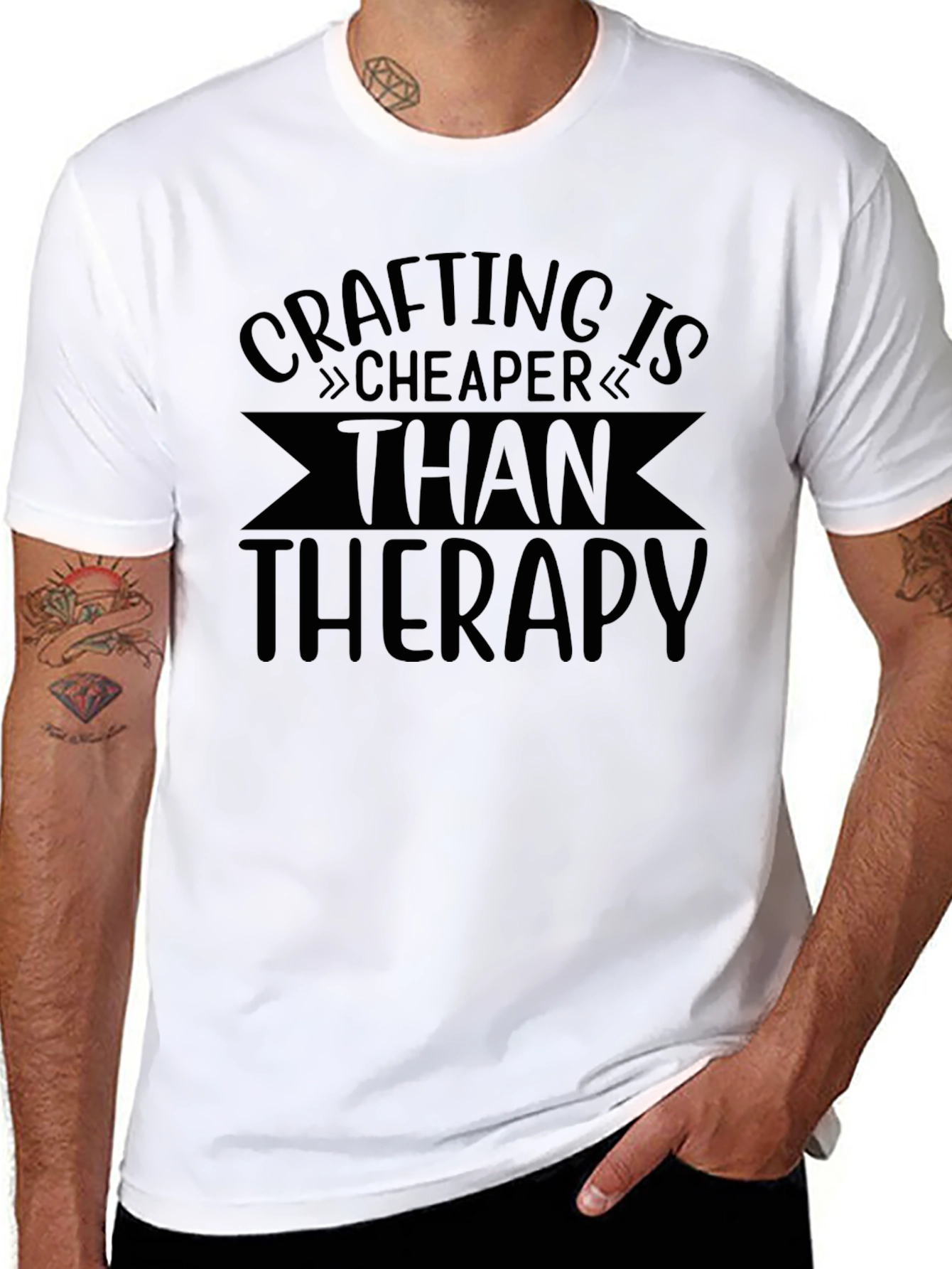 Crafting Cheaper Than Therapy Graphic Tee