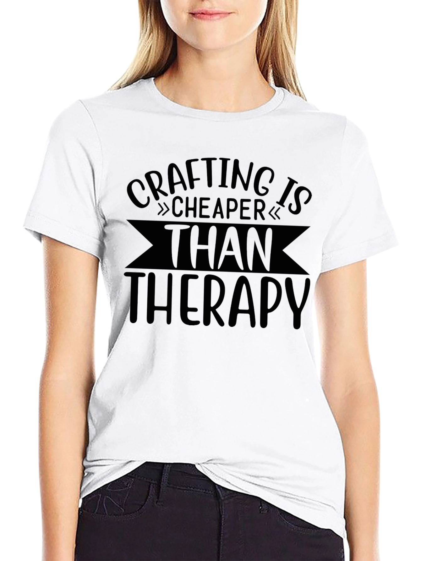 Crafting Cheaper Than Therapy Graphic Tee