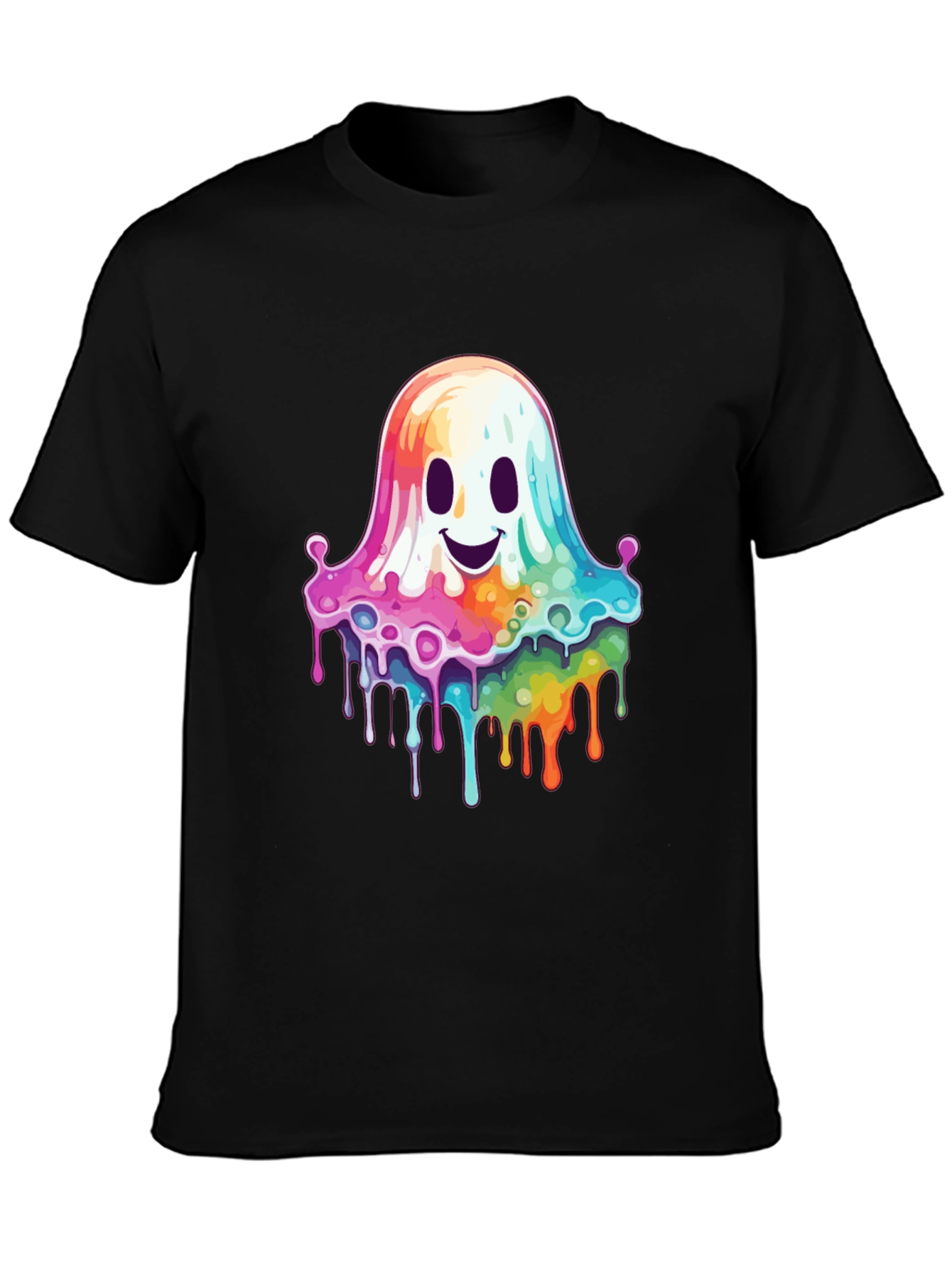 Rainbow Dripping Ghost T-Shirt