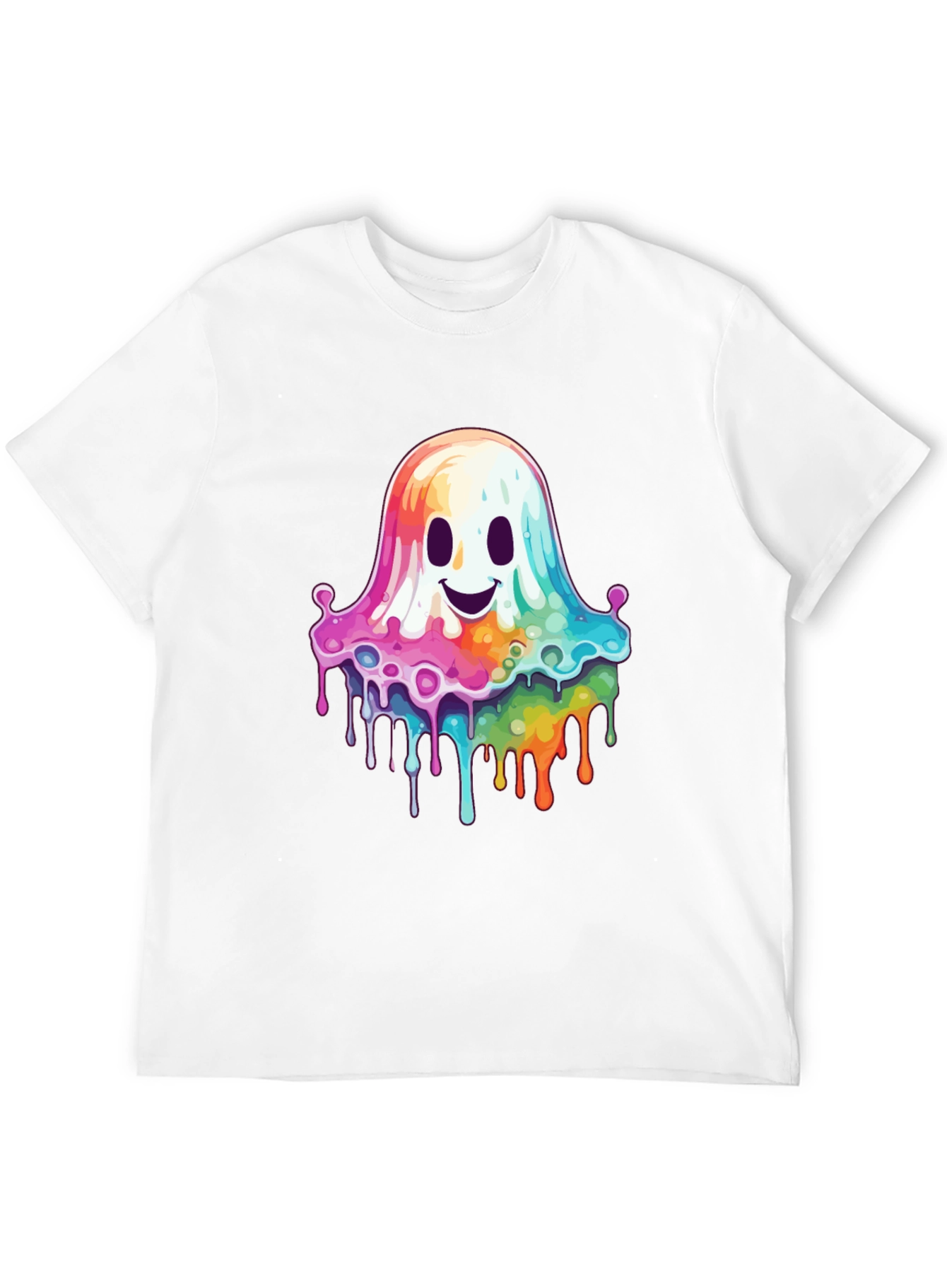Rainbow Dripping Ghost T-Shirt
