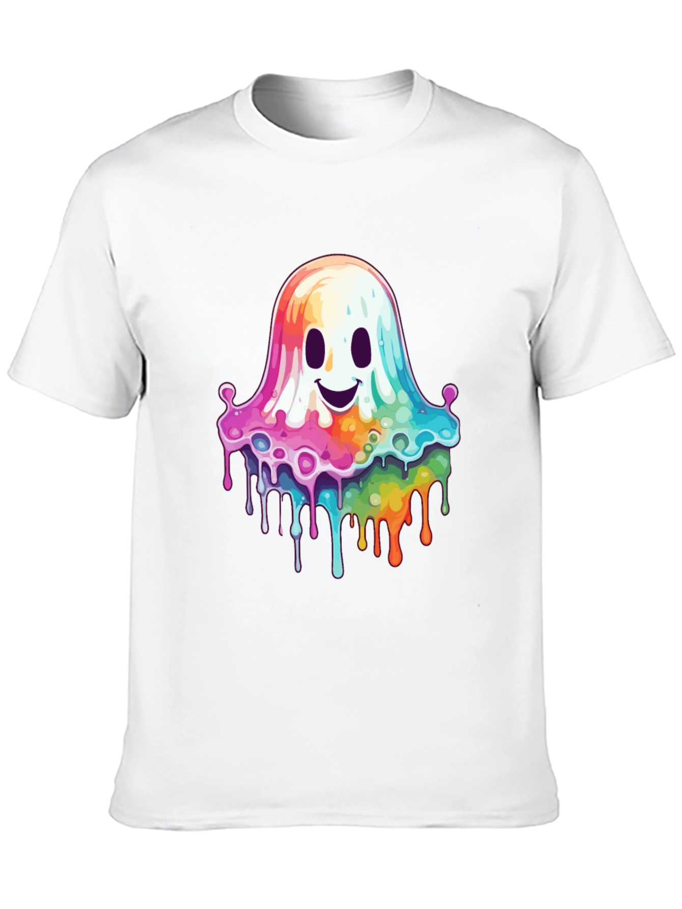Rainbow Dripping Ghost T-Shirt