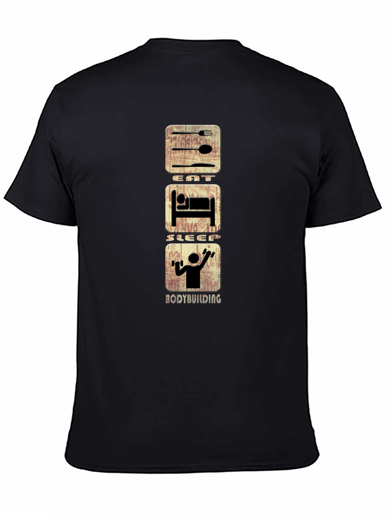 Eat Sleep Bodybuilding Graphic Tee - Black