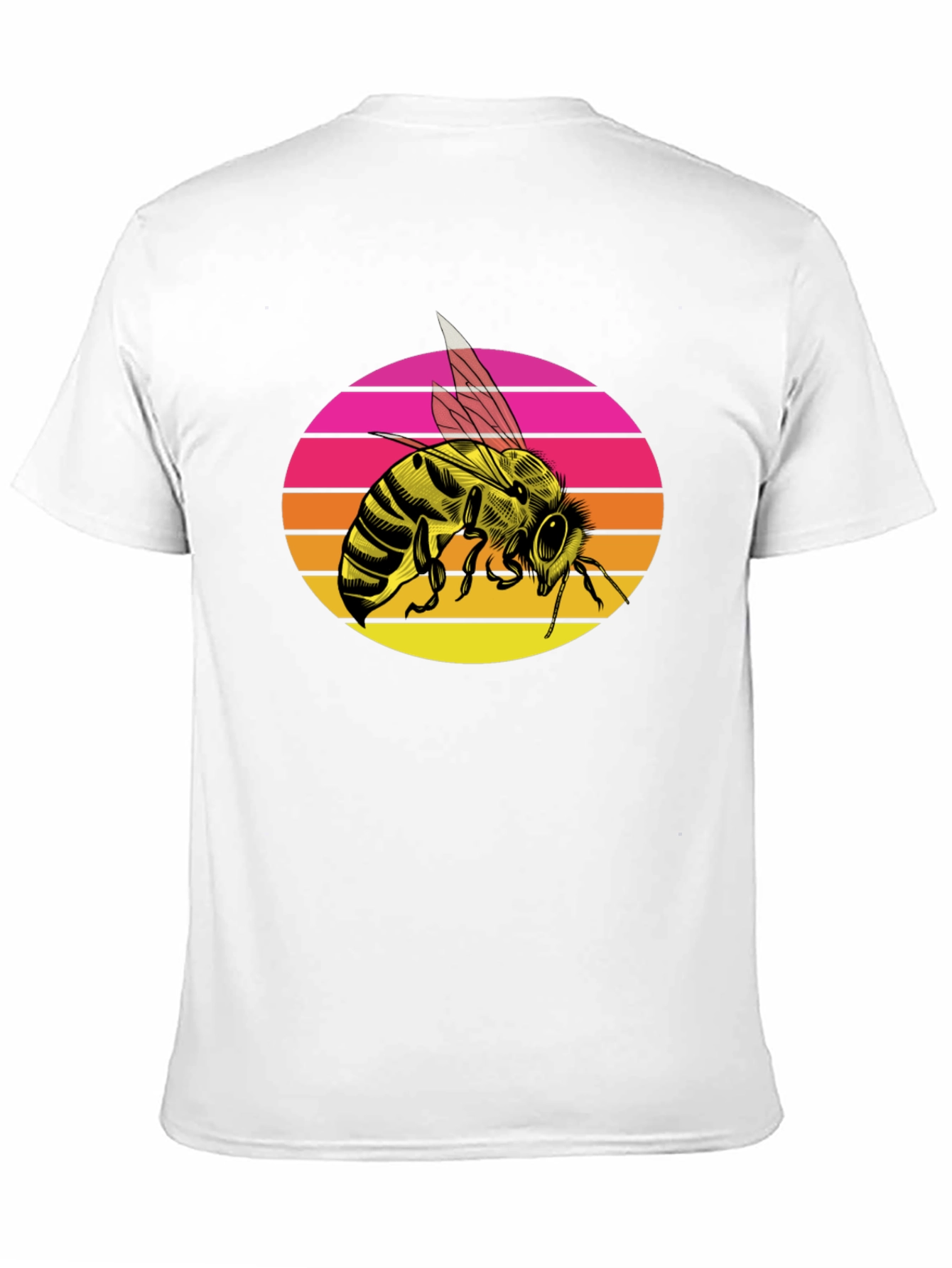 Sunset Bee Graphic Tee - Trendy Black T-Shirt