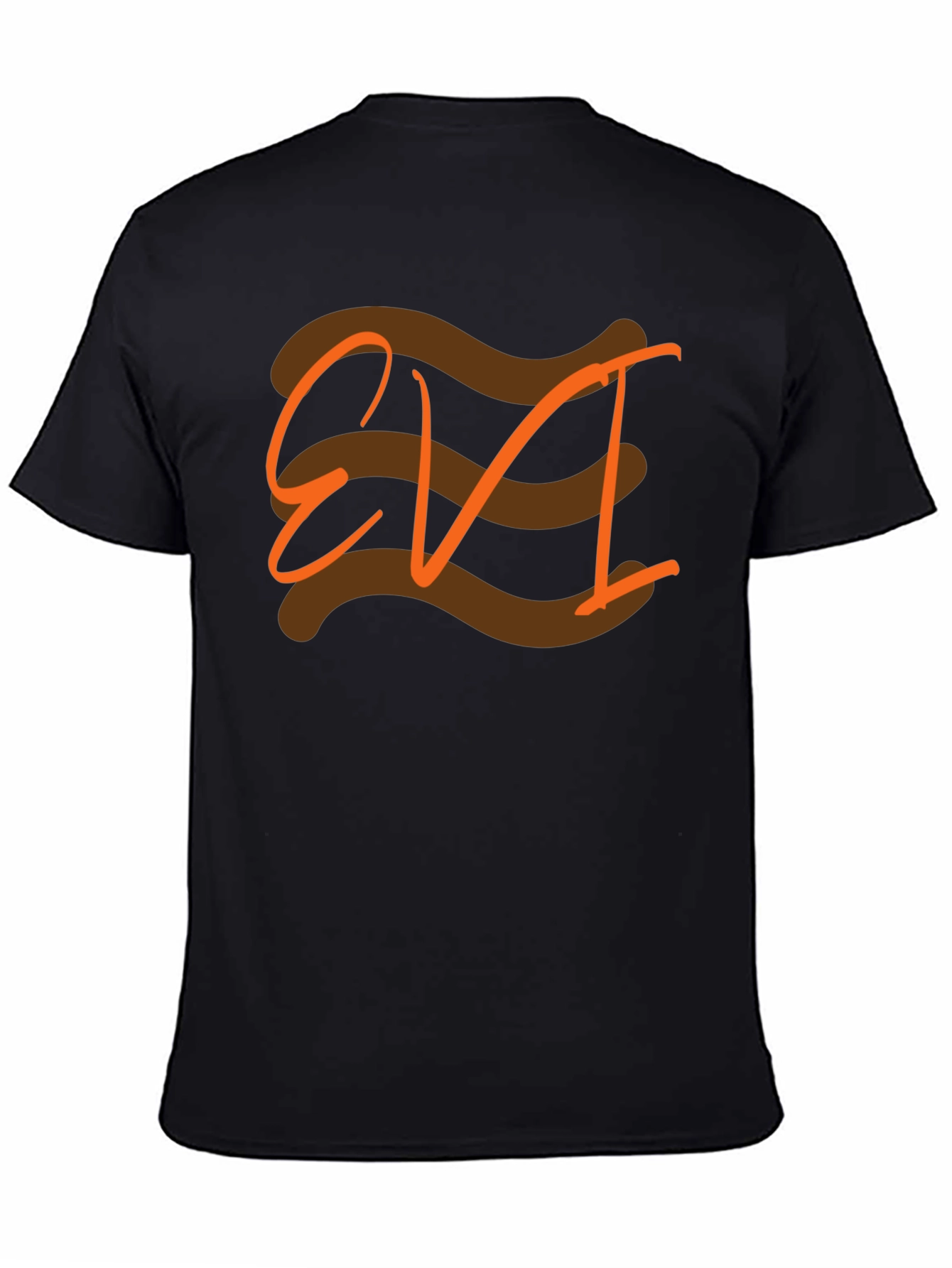 EVI Graphic Tee - Black Cotton Casual T-Shirt