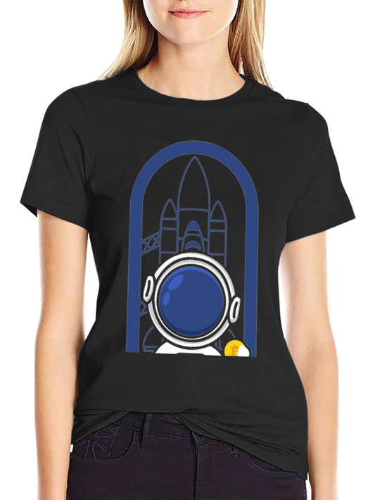 Astronaut & Rocket Graphic T-Shirt - Space Adventure Tee