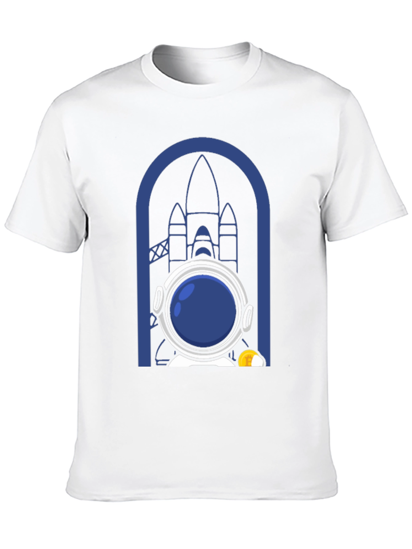 Astronaut & Rocket Graphic T-Shirt - Space Adventure Tee
