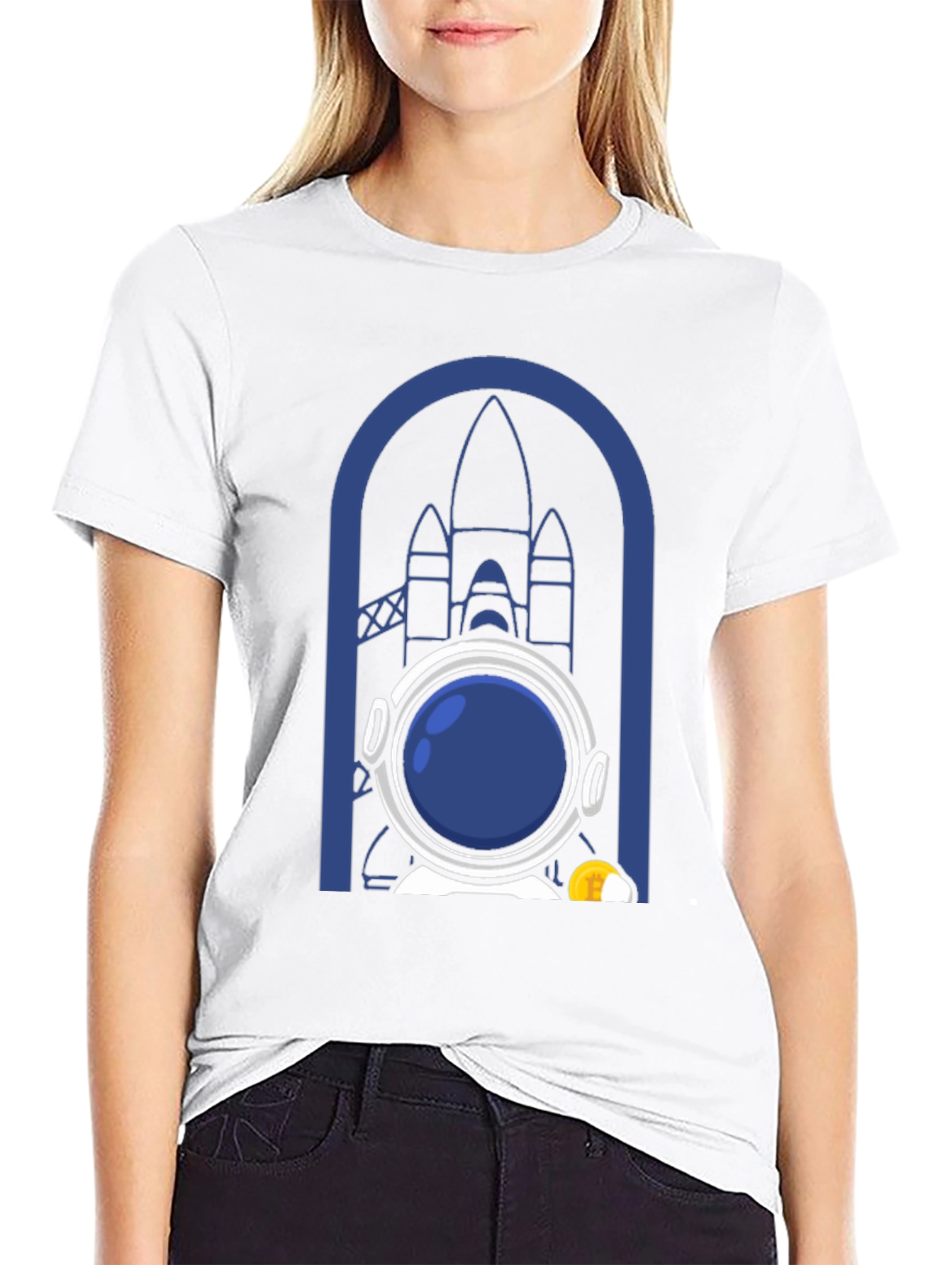 Astronaut & Rocket Graphic T-Shirt - Space Adventure Tee