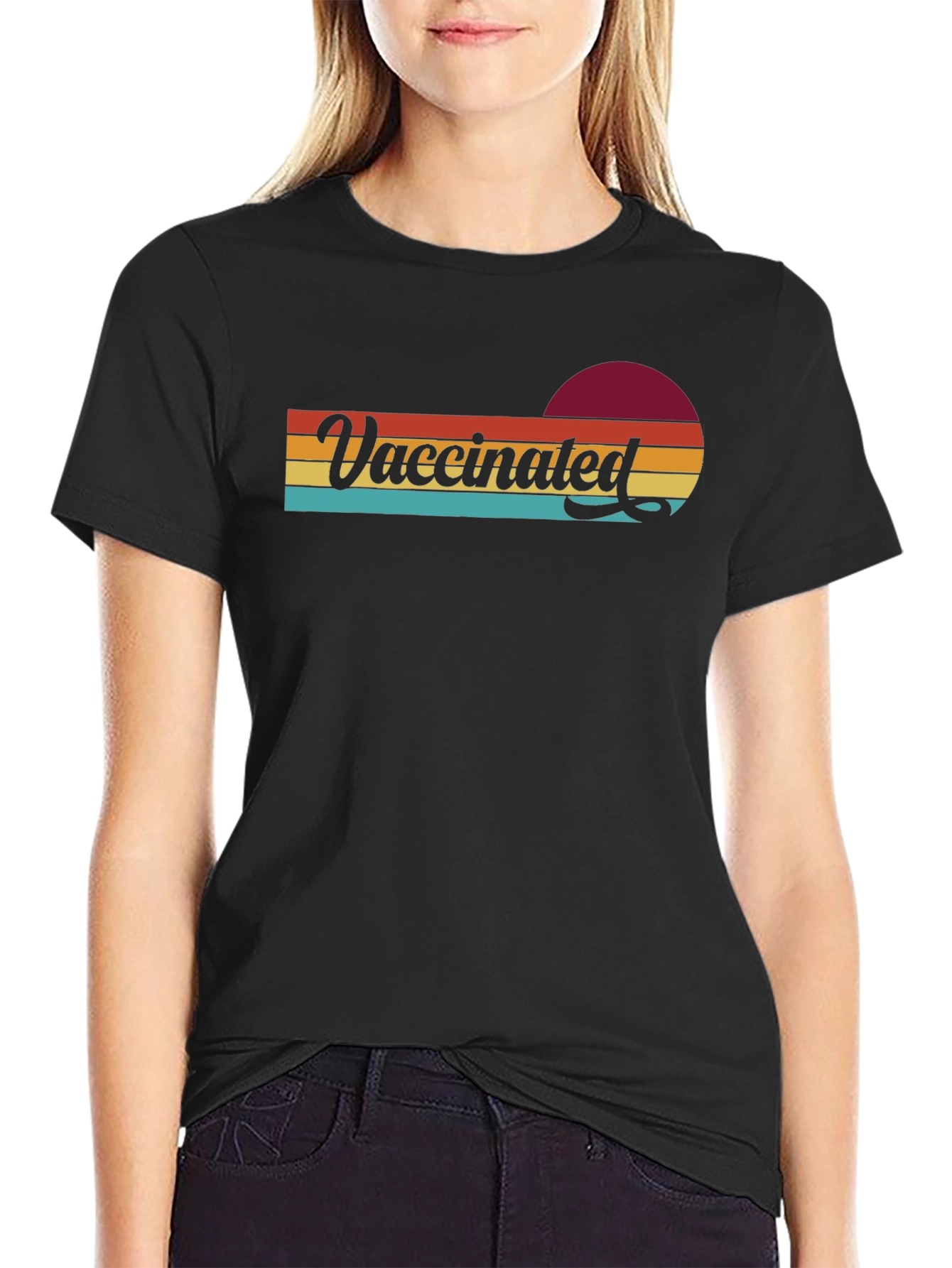 Vaccinated Retro Style T-Shirt
