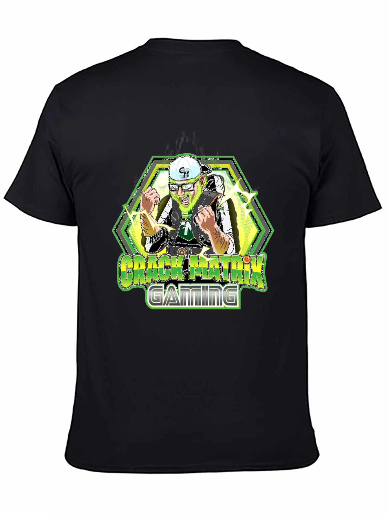 Crack Matrix Gaming Black T-Shirt