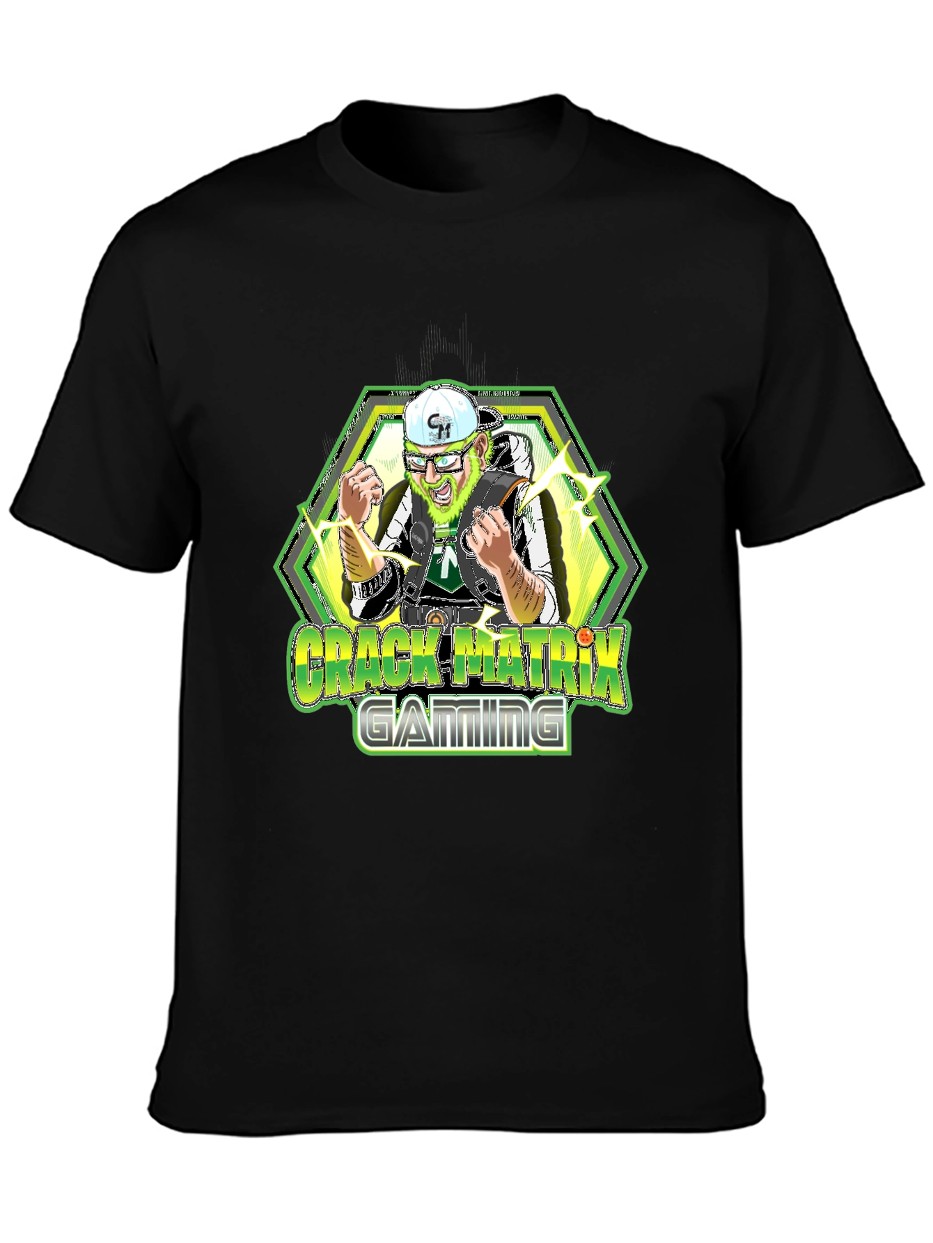 Crack Matrix Gaming Black T-Shirt