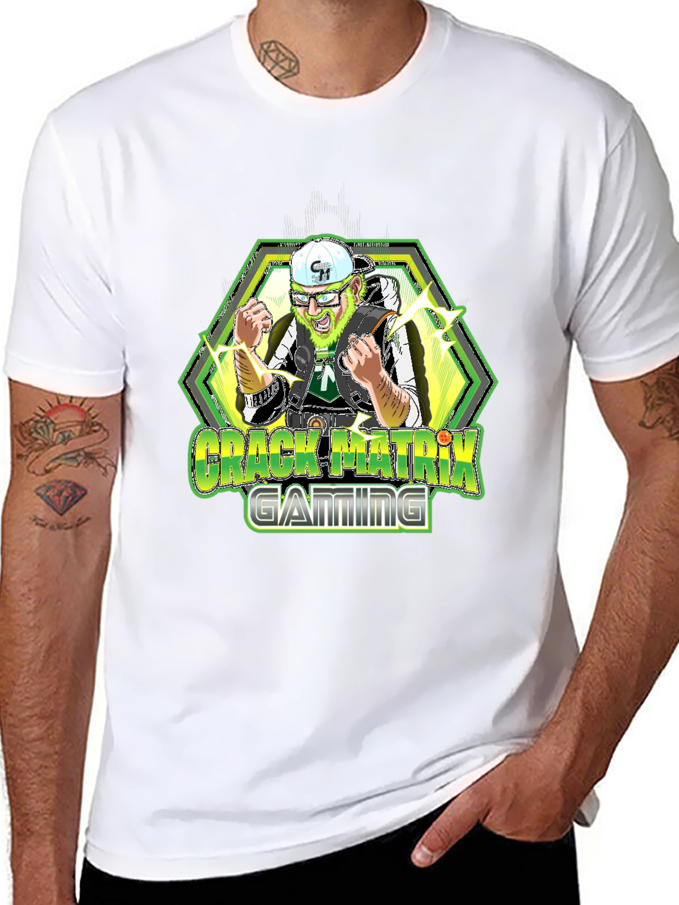 Crack Matrix Gaming Black T-Shirt