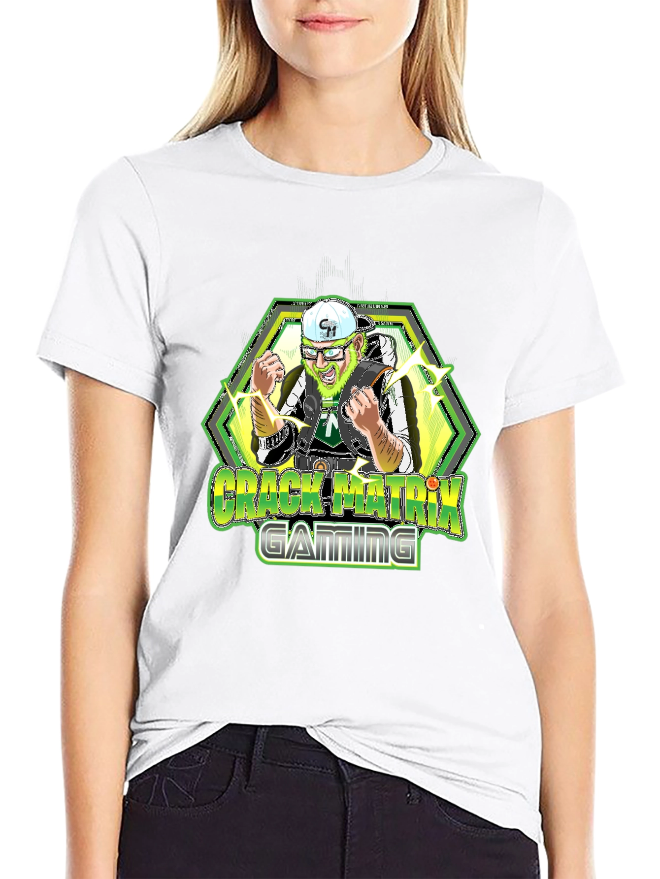 Crack Matrix Gaming Black T-Shirt