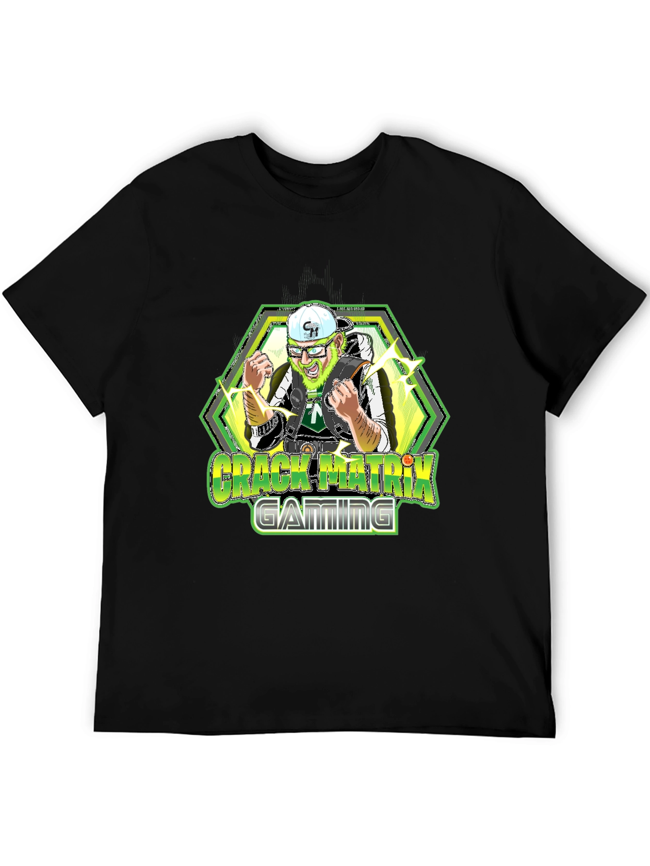 Crack Matrix Gaming Black T-Shirt