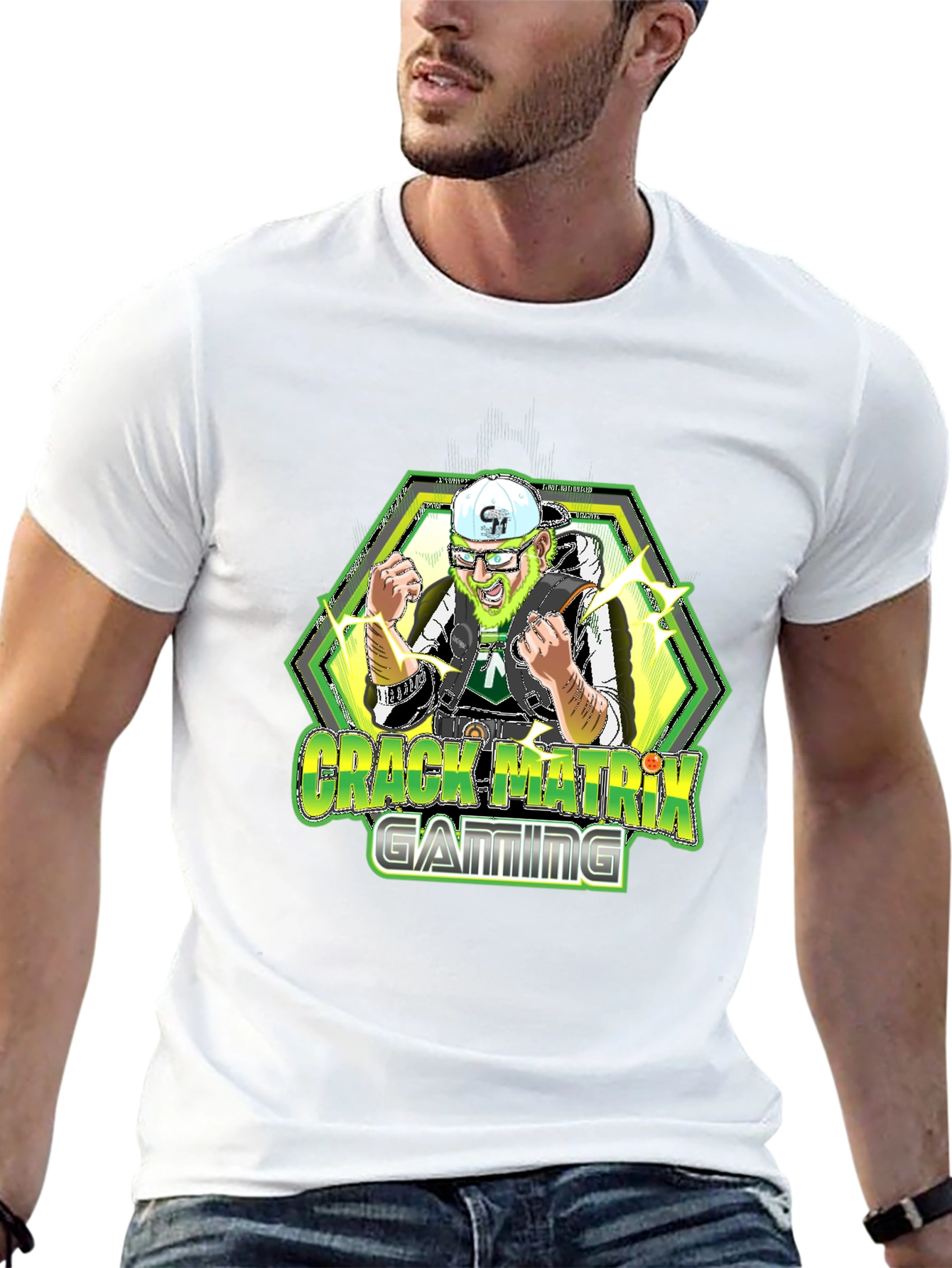 Crack Matrix Gaming Black T-Shirt