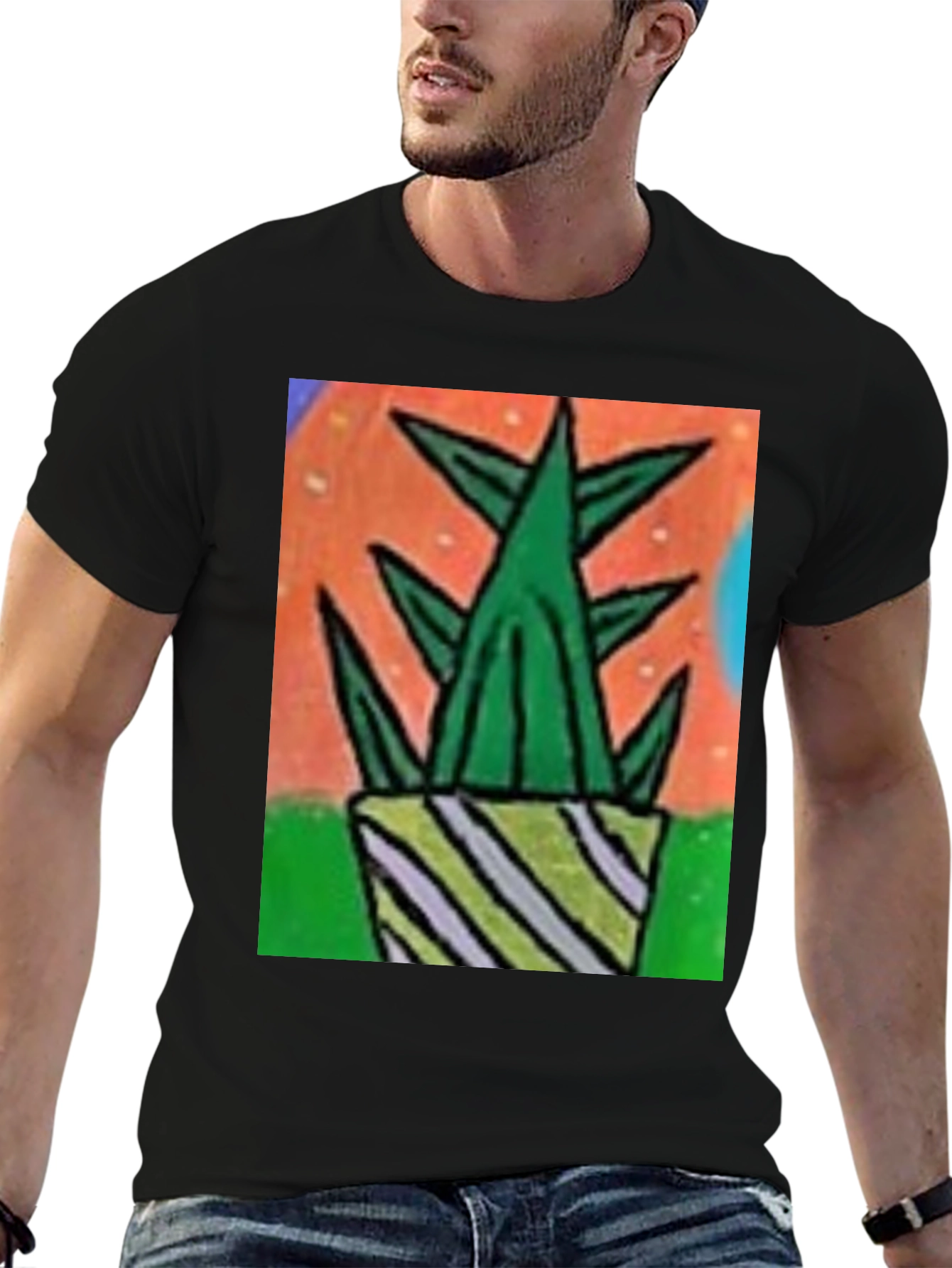 Abstract Cactus Potted T-Shirt