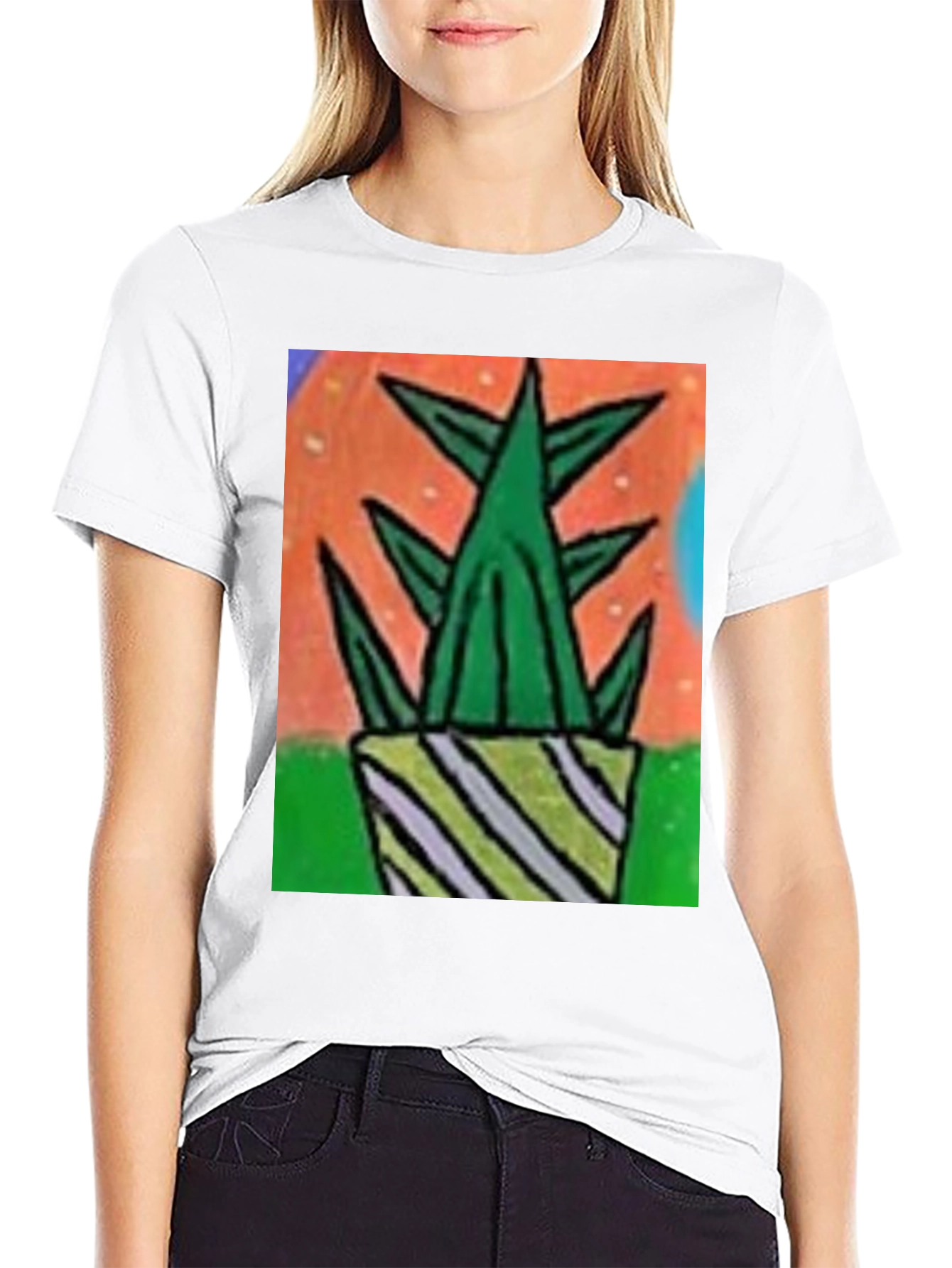 Abstract Cactus Potted T-Shirt