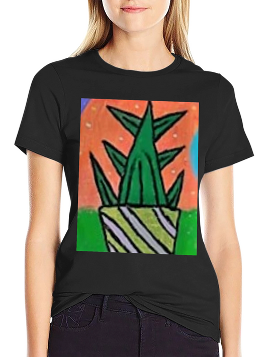 Abstract Cactus Potted T-Shirt