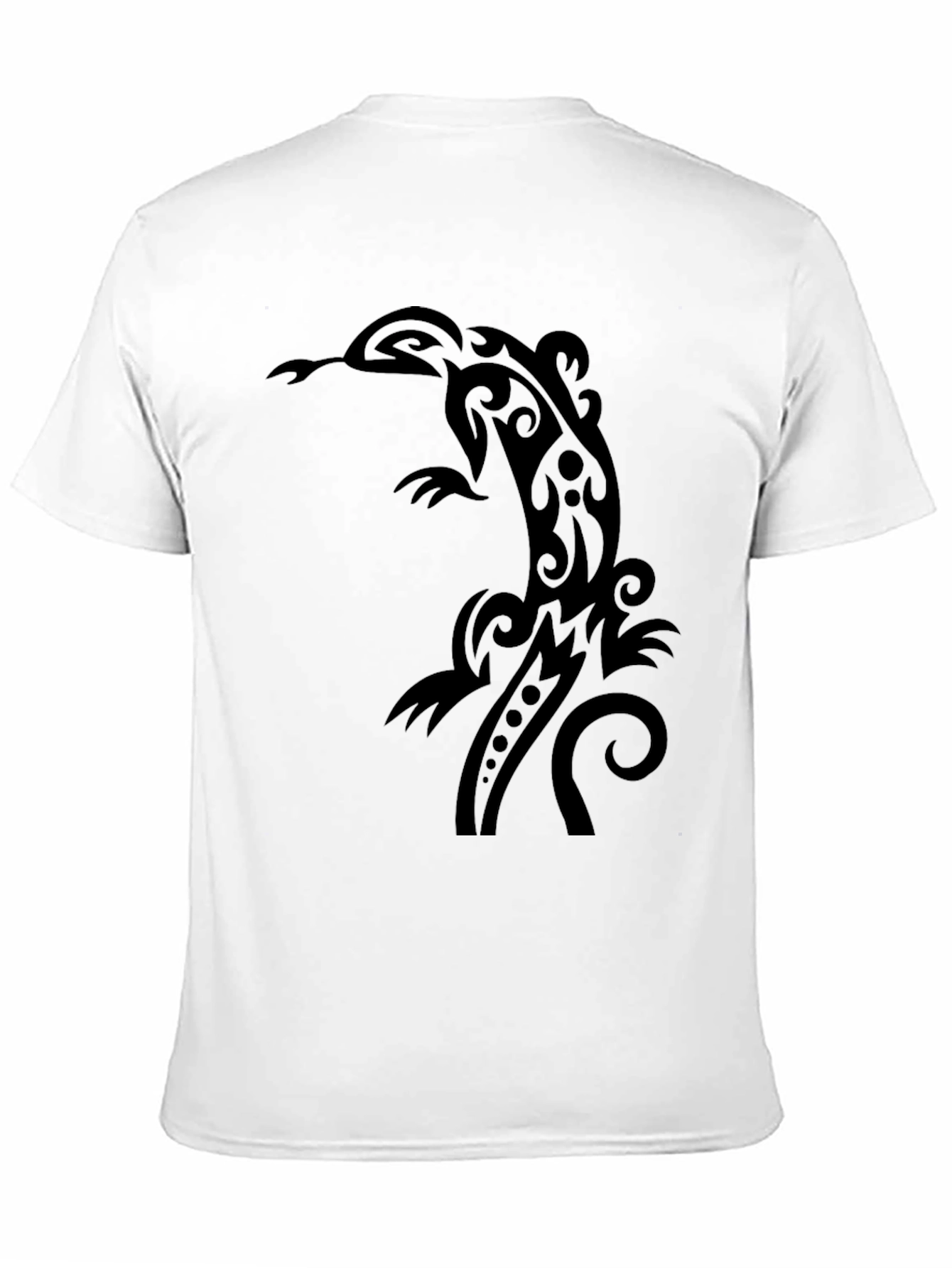 Tribal Lizard Graphic Tee - Cool Black T-Shirt