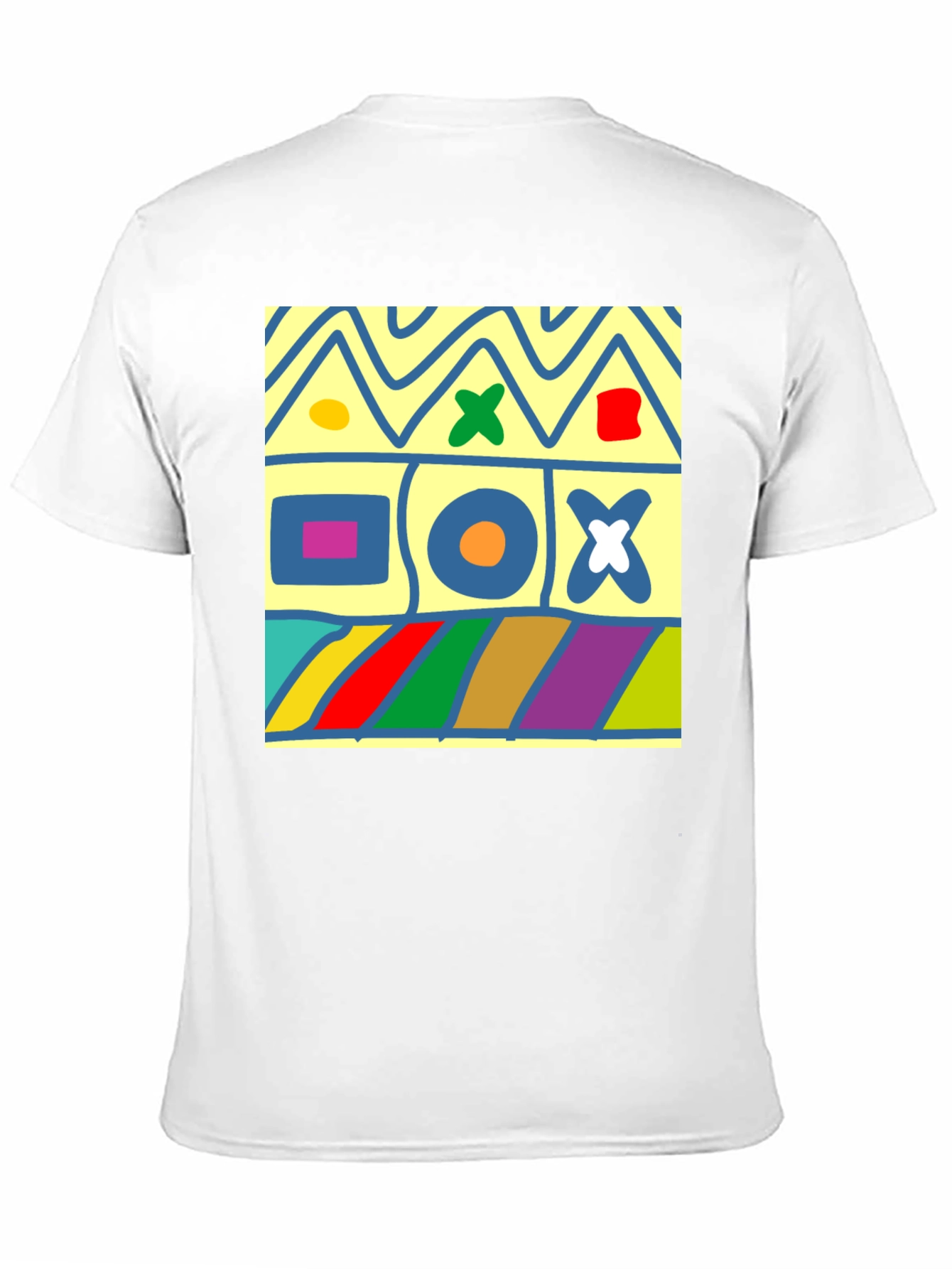 Abstract Pattern Mens Black Graphic Tee