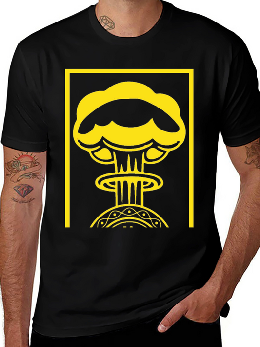 Atomic Graphic Tee - Black Cotton T-Shirt