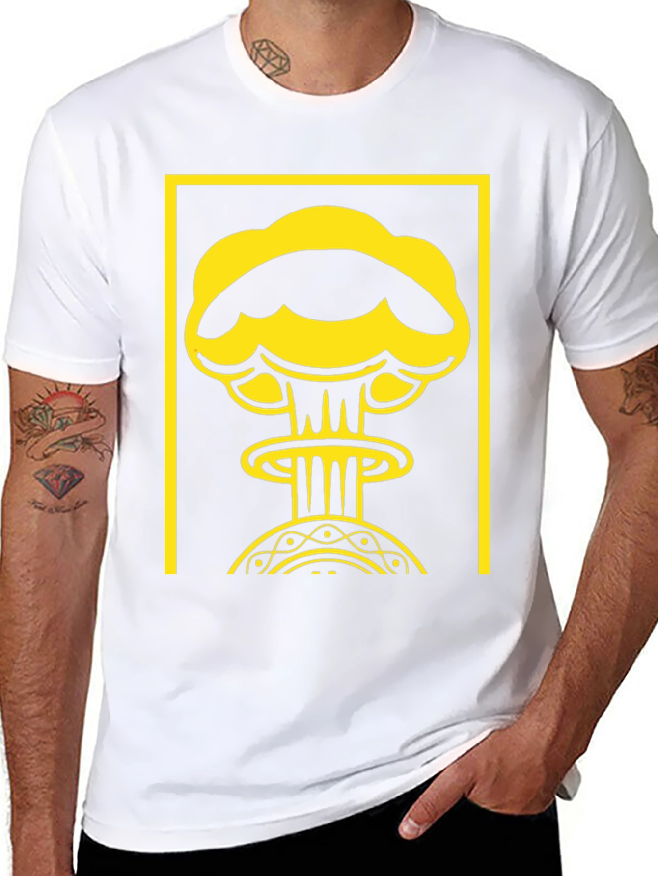 Atomic Graphic Tee - Black Cotton T-Shirt