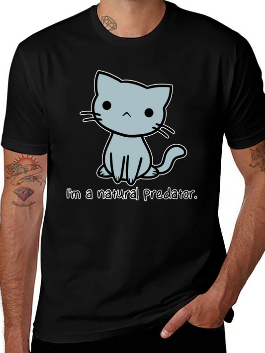 Natural Predator Cat Graphic Tee - Unisex Cotton T-Shirt