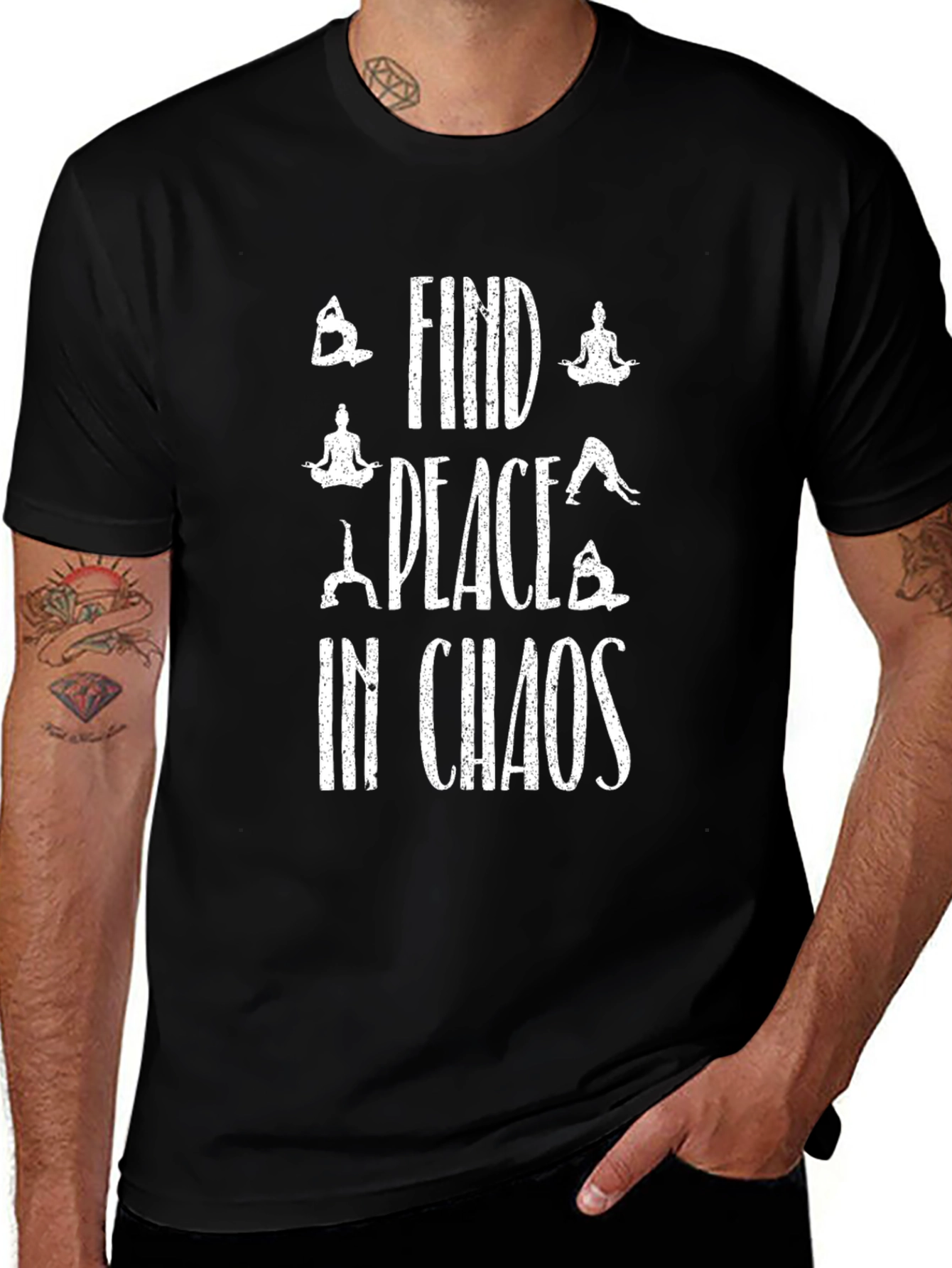 Find Peace in Chaos Yoga T-Shirt