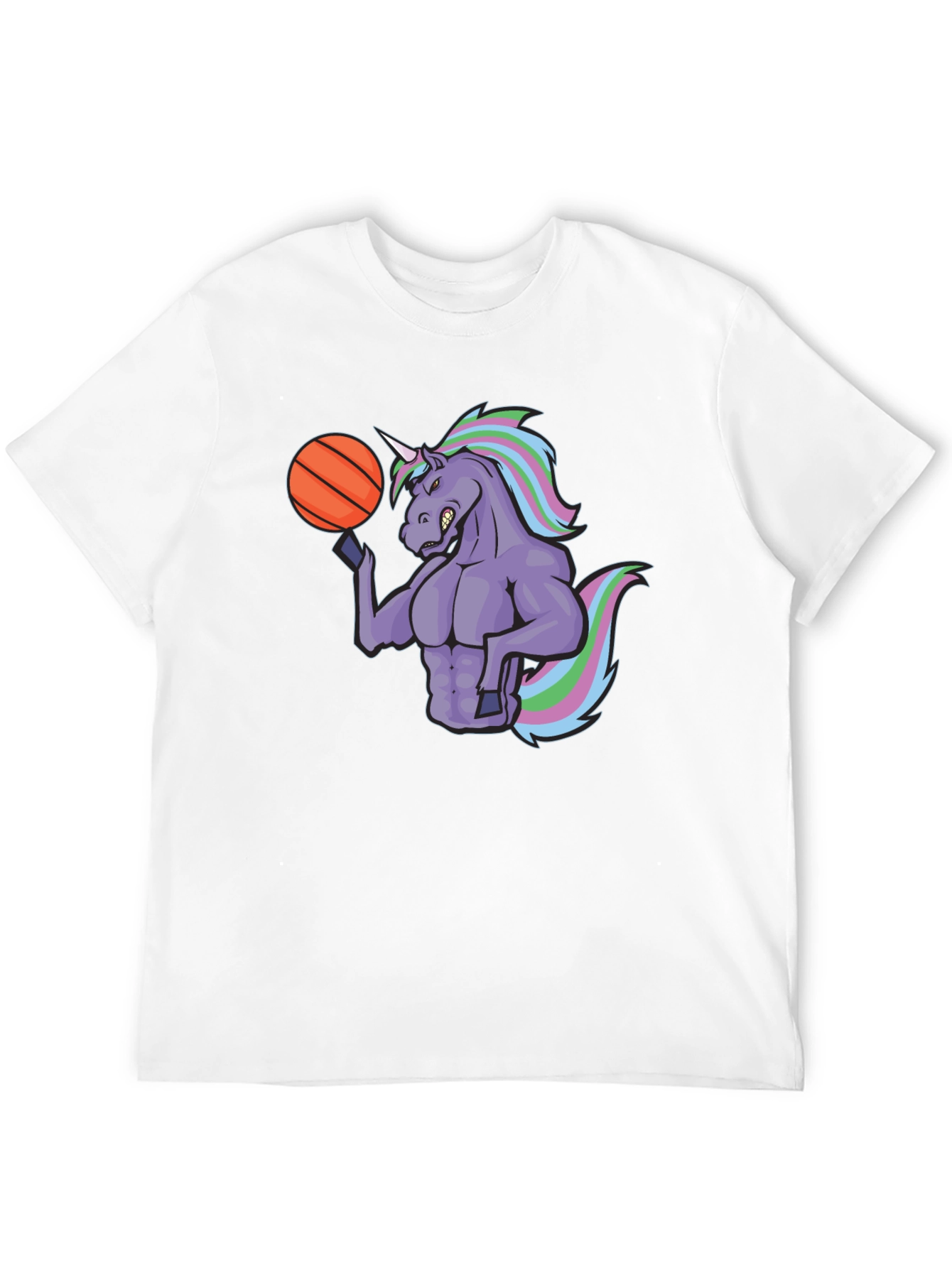 Unicorn Basketball Graphic Tee - Black