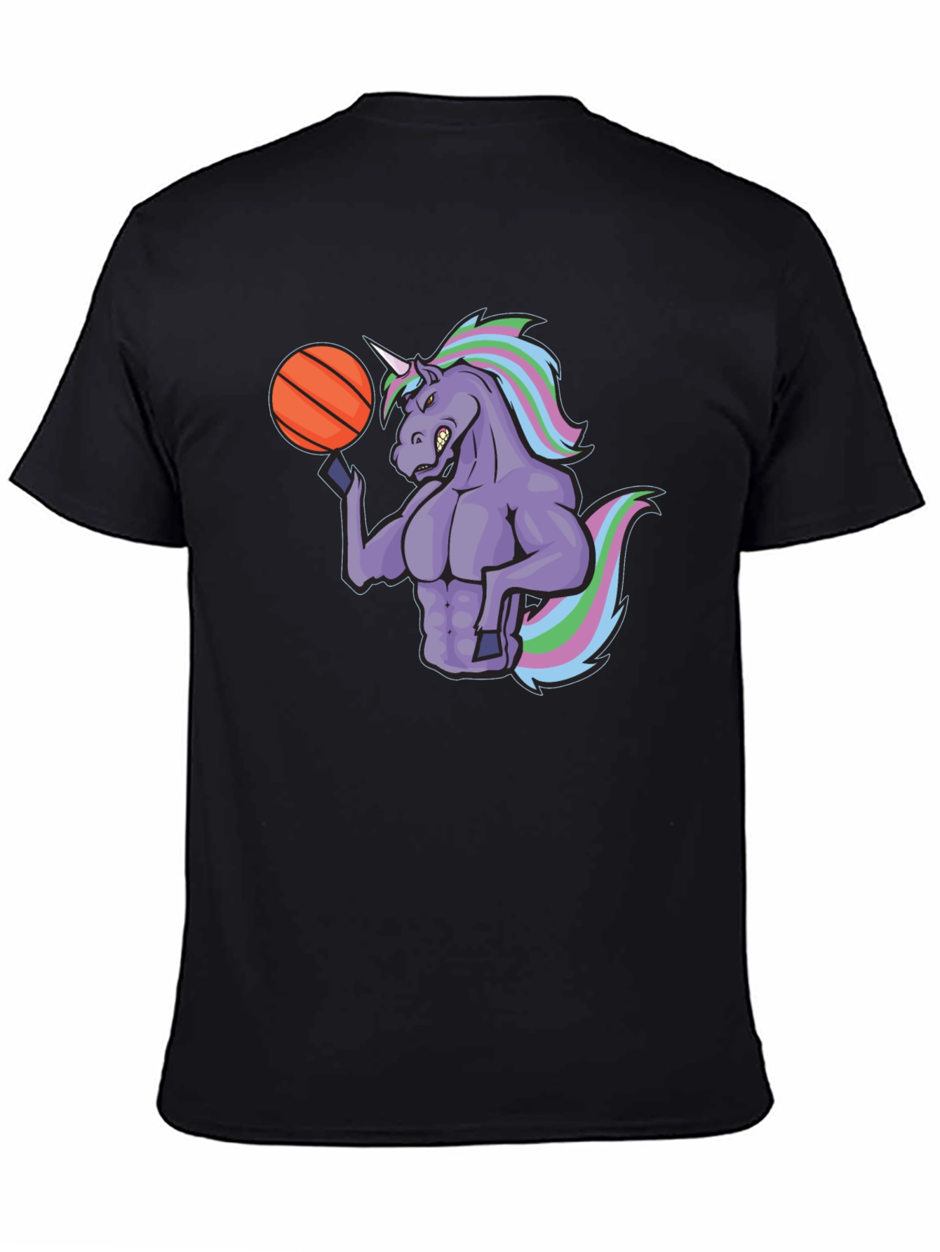 Unicorn Basketball Graphic Tee - Black