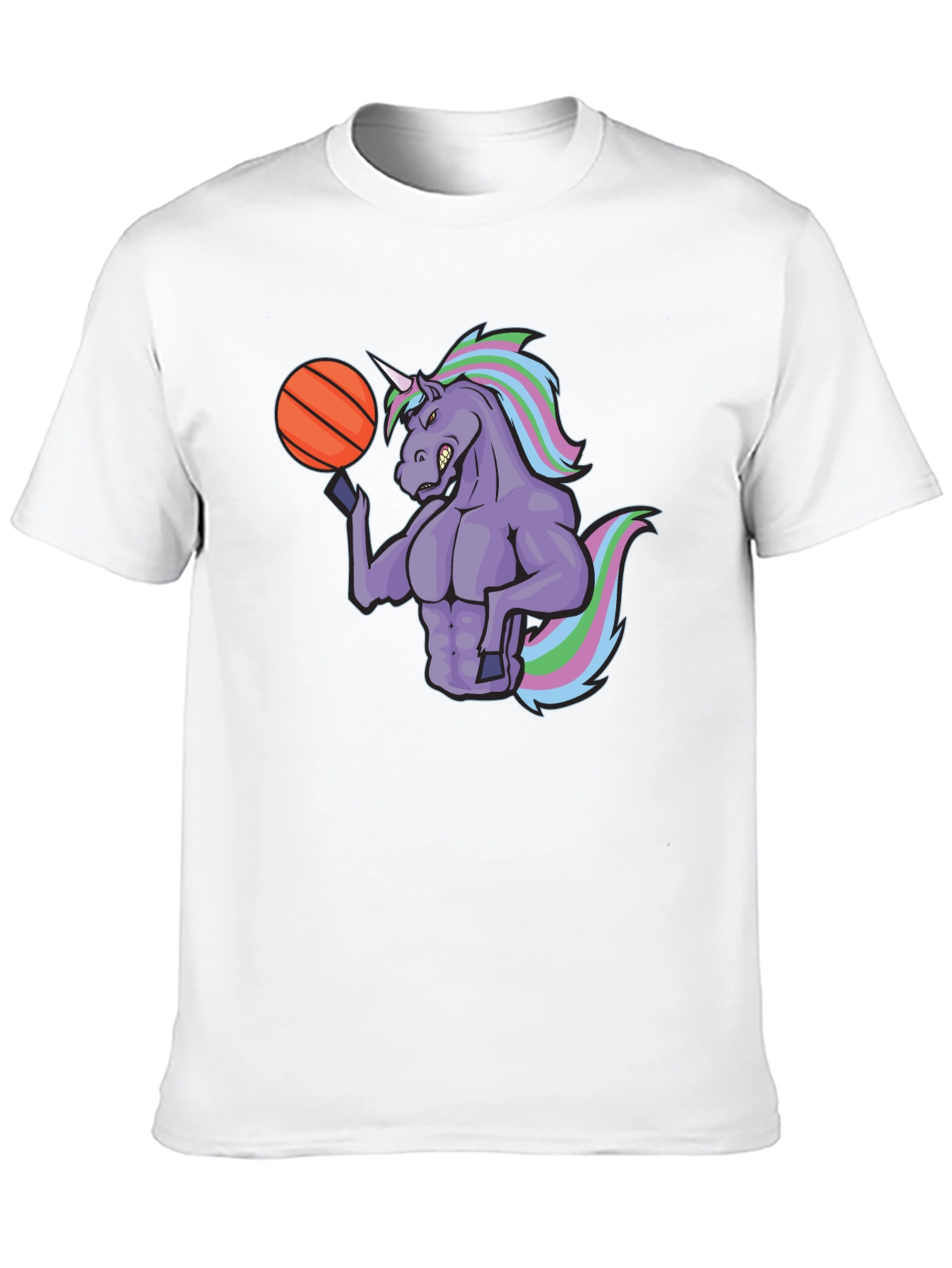Unicorn Basketball Graphic Tee - Black