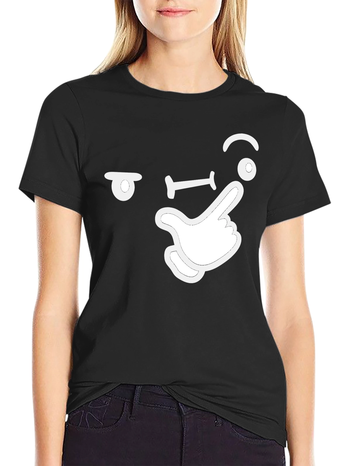 Shhh! Funny Silent Gesture Graphic T-Shirt