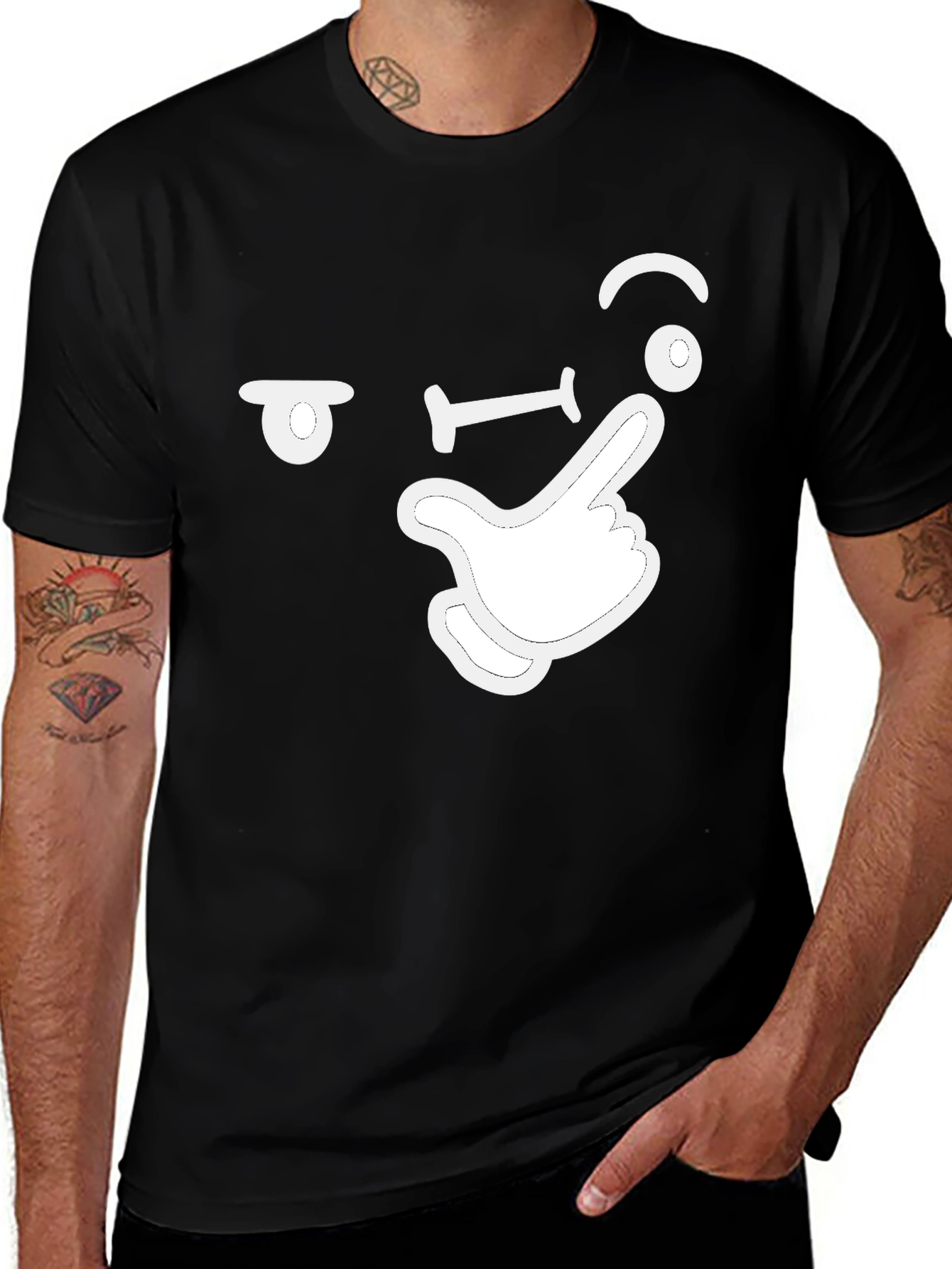 Shhh! Funny Silent Gesture Graphic T-Shirt