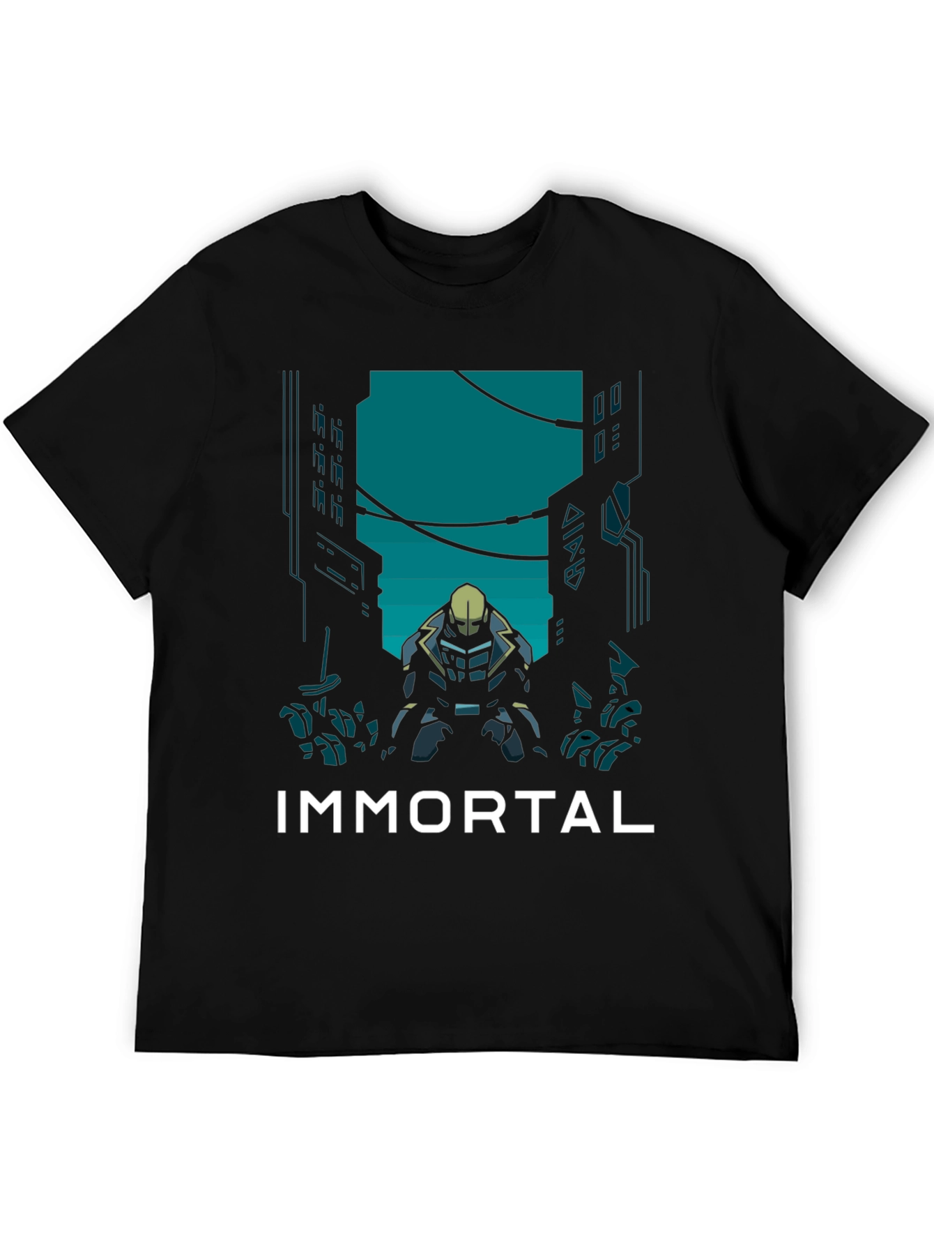 Immortal Graphic Tee - Sci-Fi Inspired Black T-Shirt