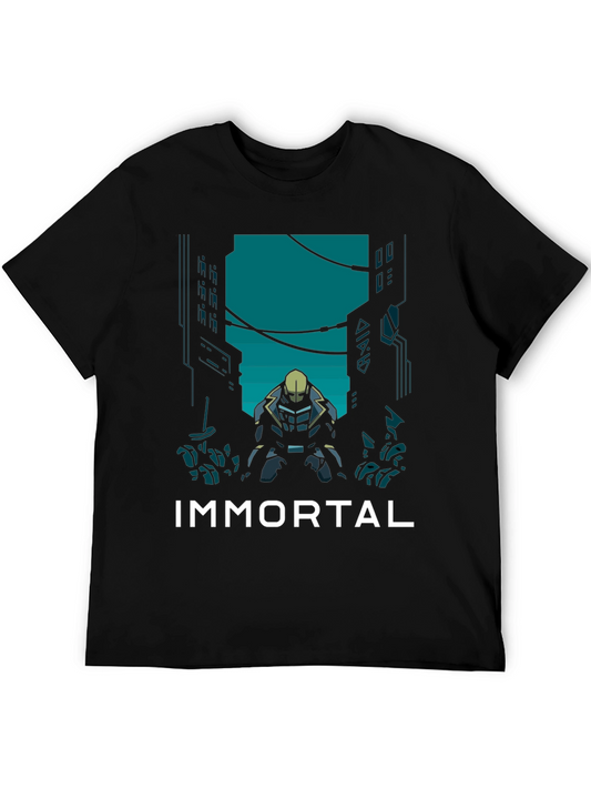 Immortal Graphic Tee - Sci-Fi Inspired Black T-Shirt