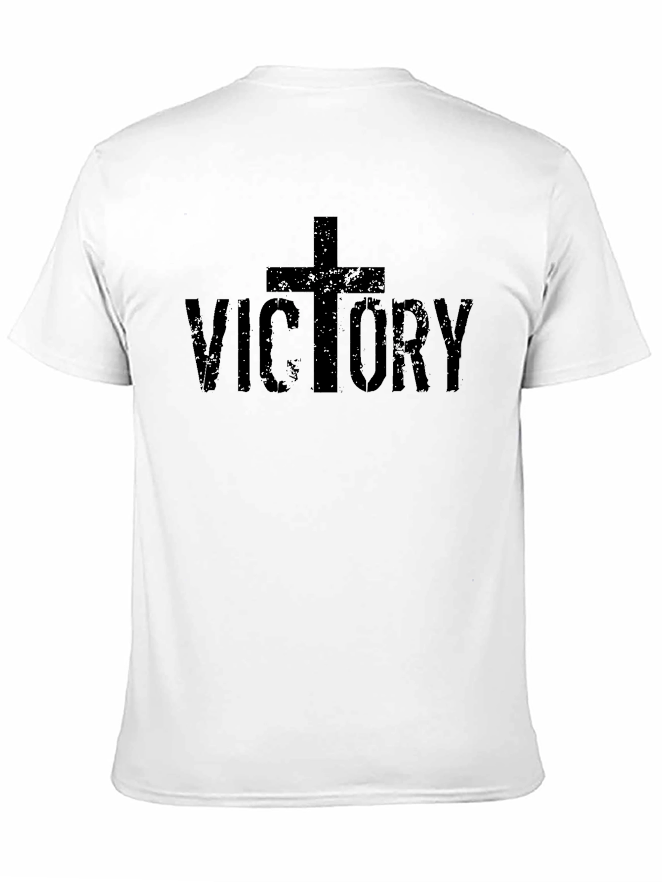 Victory Cross Graphic T-Shirt Mens Christian Tee