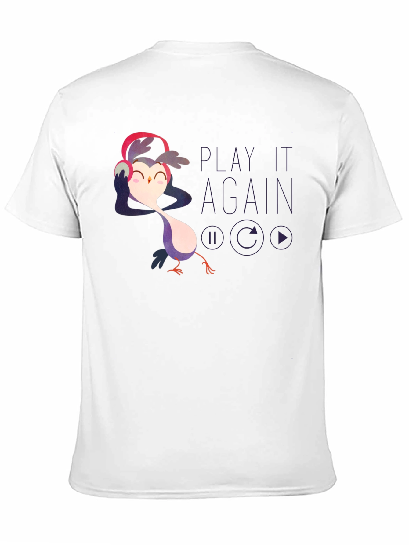 Play It Again Owl T-Shirt - Cute Graphic Tee