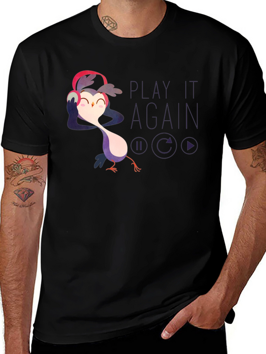 Play It Again Owl T-Shirt - Cute Graphic Tee