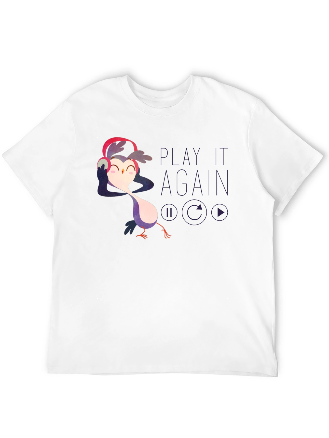 Play It Again Owl T-Shirt - Cute Graphic Tee