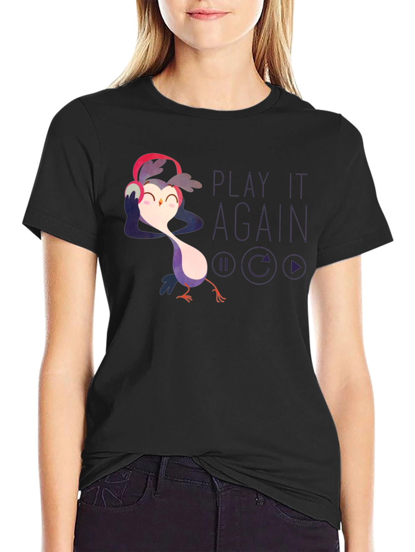 Play It Again Owl T-Shirt - Cute Graphic Tee