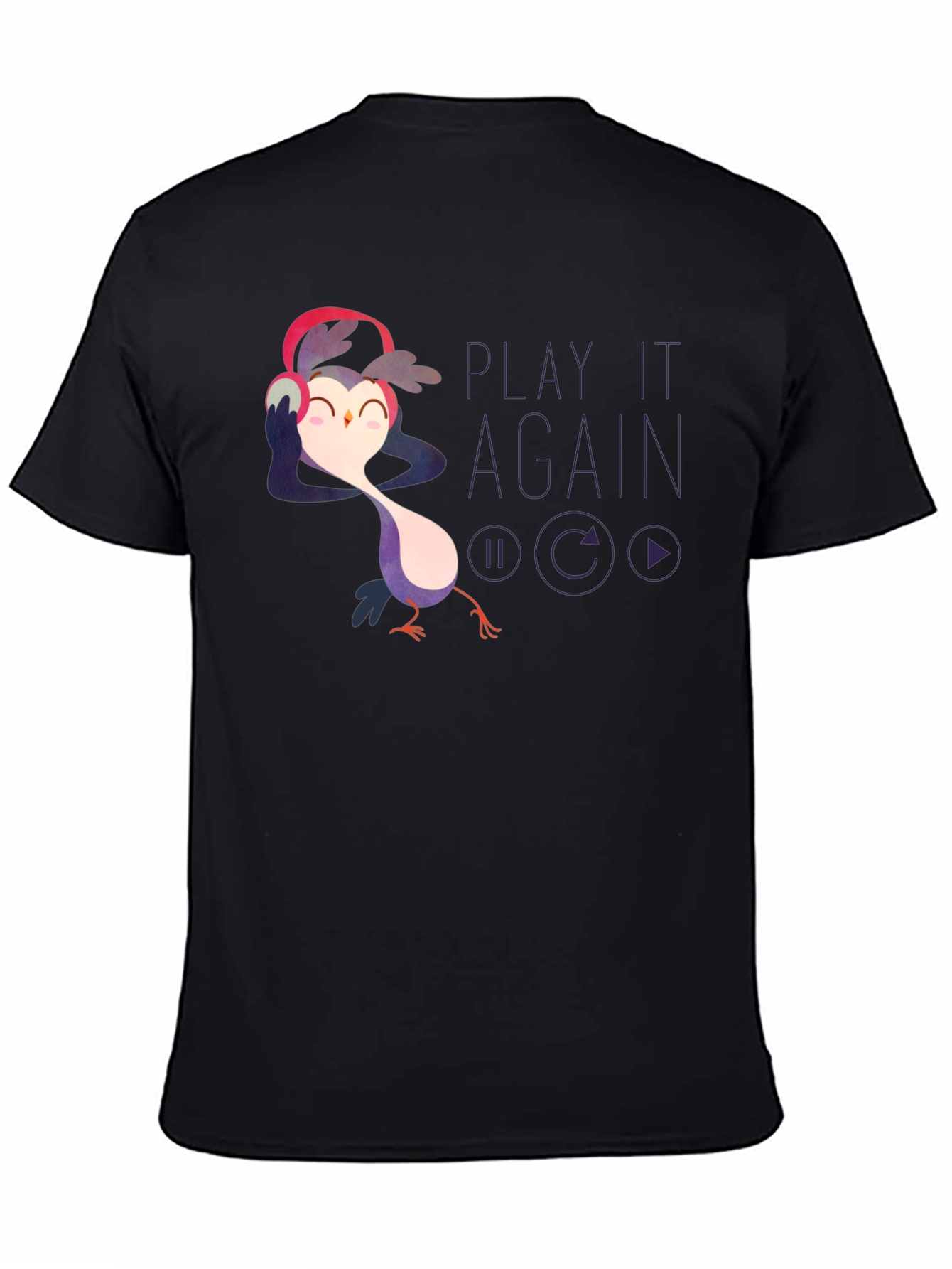 Play It Again Owl T-Shirt - Cute Graphic Tee