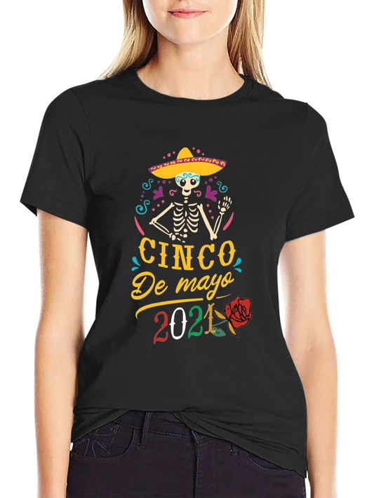 Cinco De Mayo 2021 Skeleton Graphic T-Shirt
