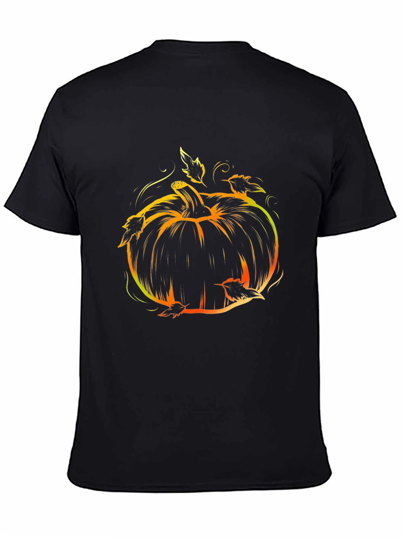 Halloween Pumpkin Tee - Black Graphic T-Shirt