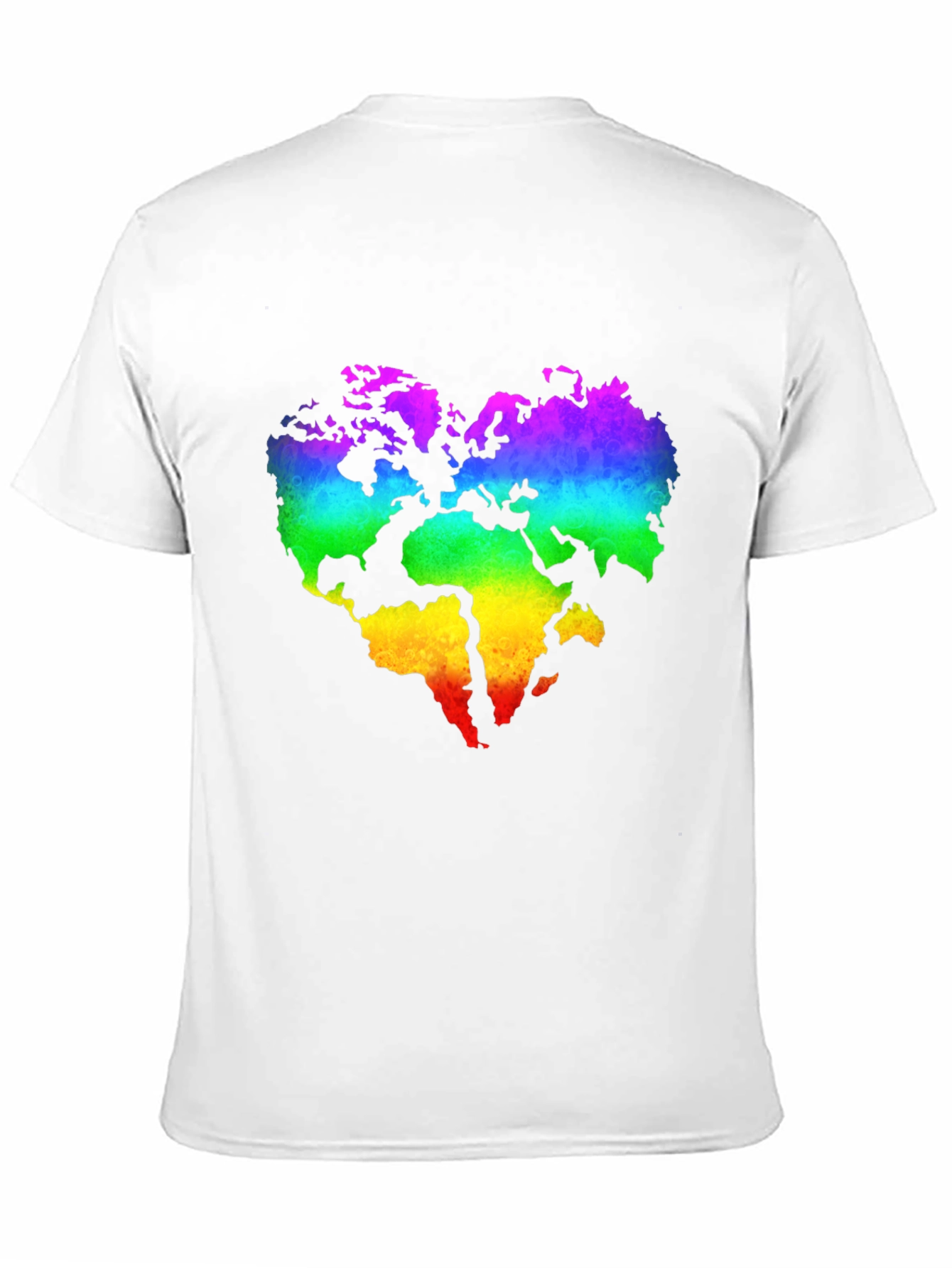 Rainbow Earth Heart Graphic T-Shirt