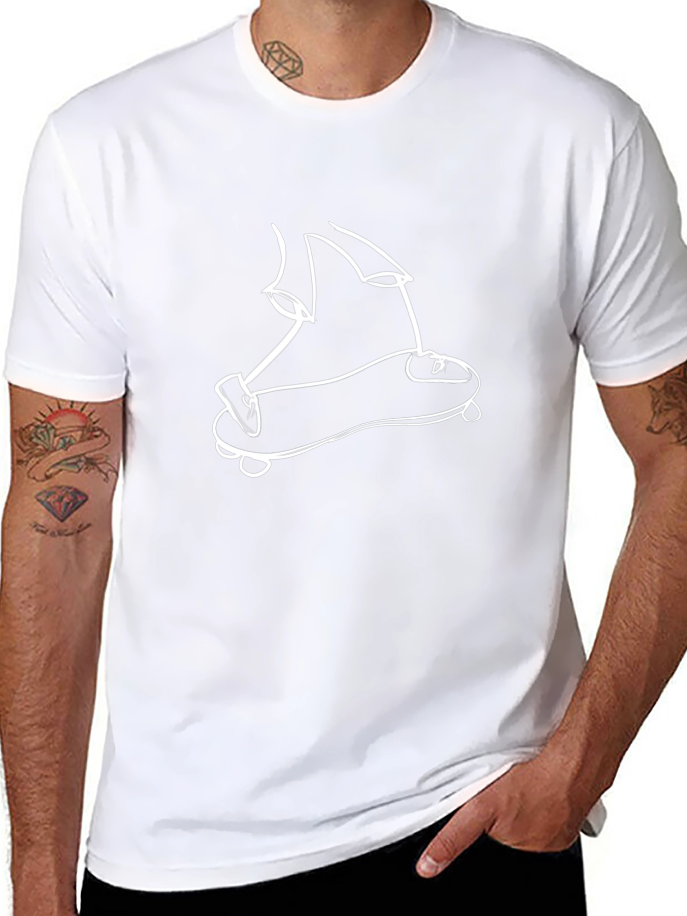 Skateboard Graphic Tee - Casual Style