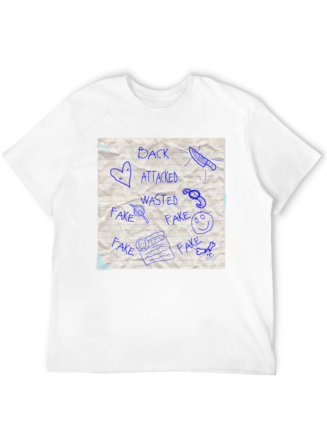 Sketchbook Style Graphic Tee - Back Stabbed